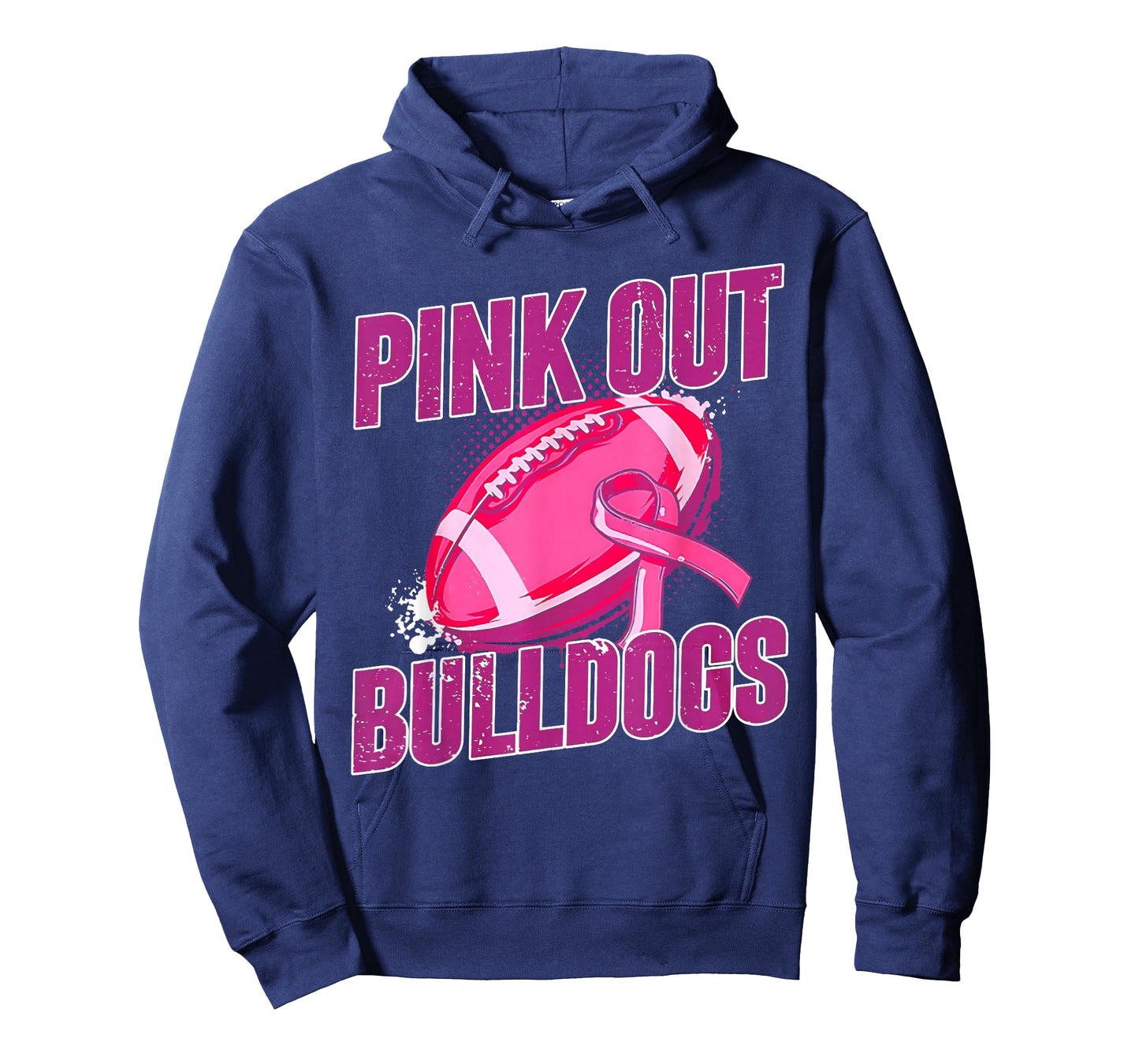 Bulldogs Pink Out Football Tackle Breast Cancer T-Shirt