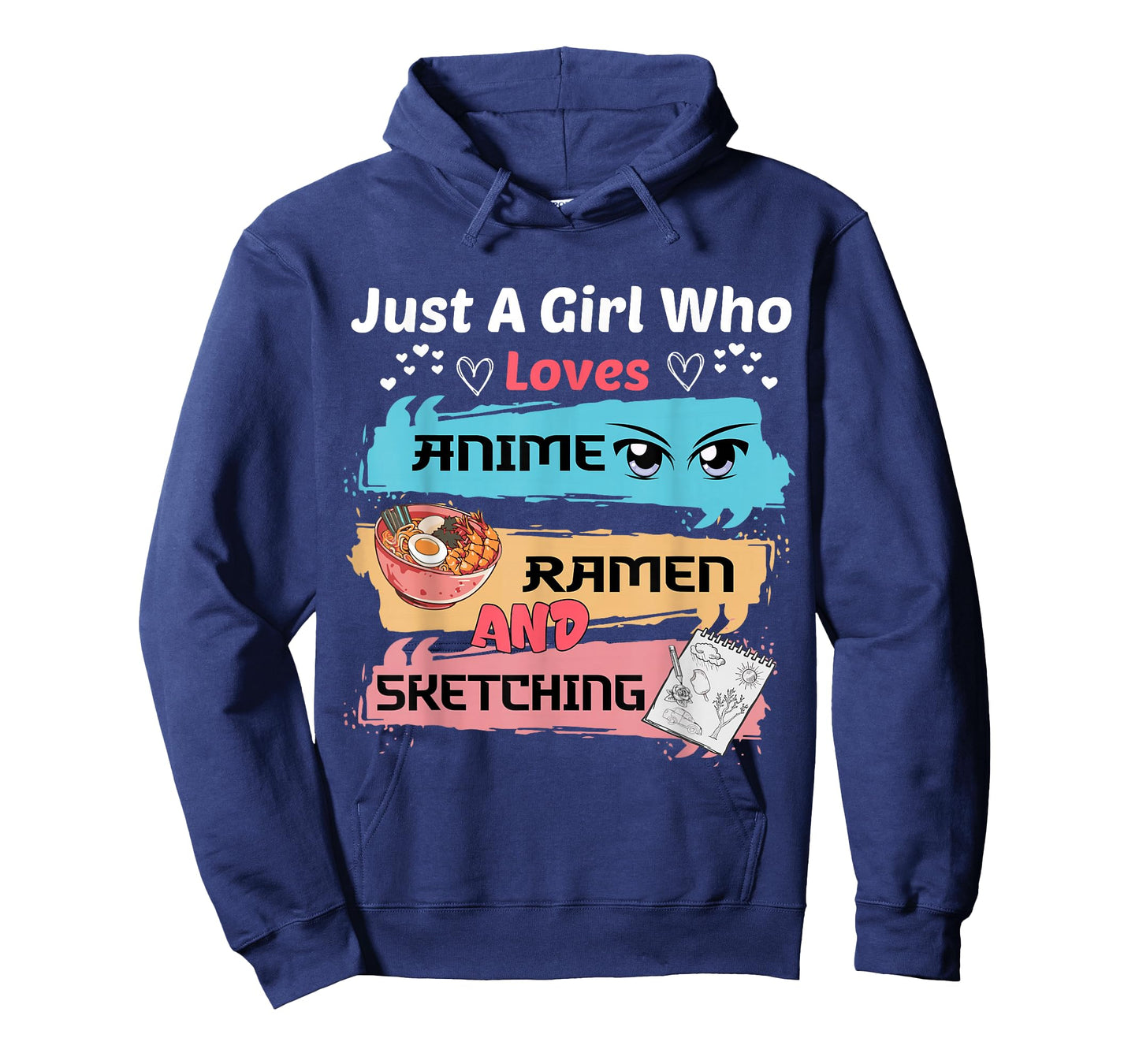 Just A Girl Who Loves Anime Ramen And Sketching Kawaii Anime T-Shirt