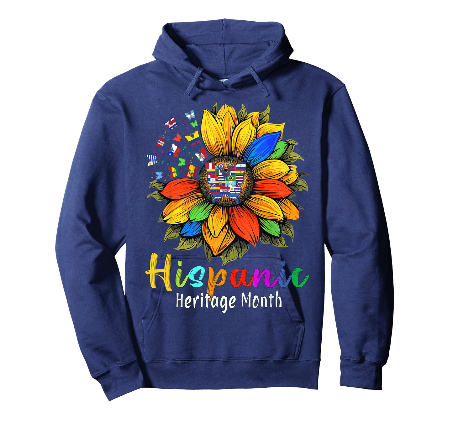 Sunflower Latin Countries Flags Hispanic Heritage Month T-Shirt