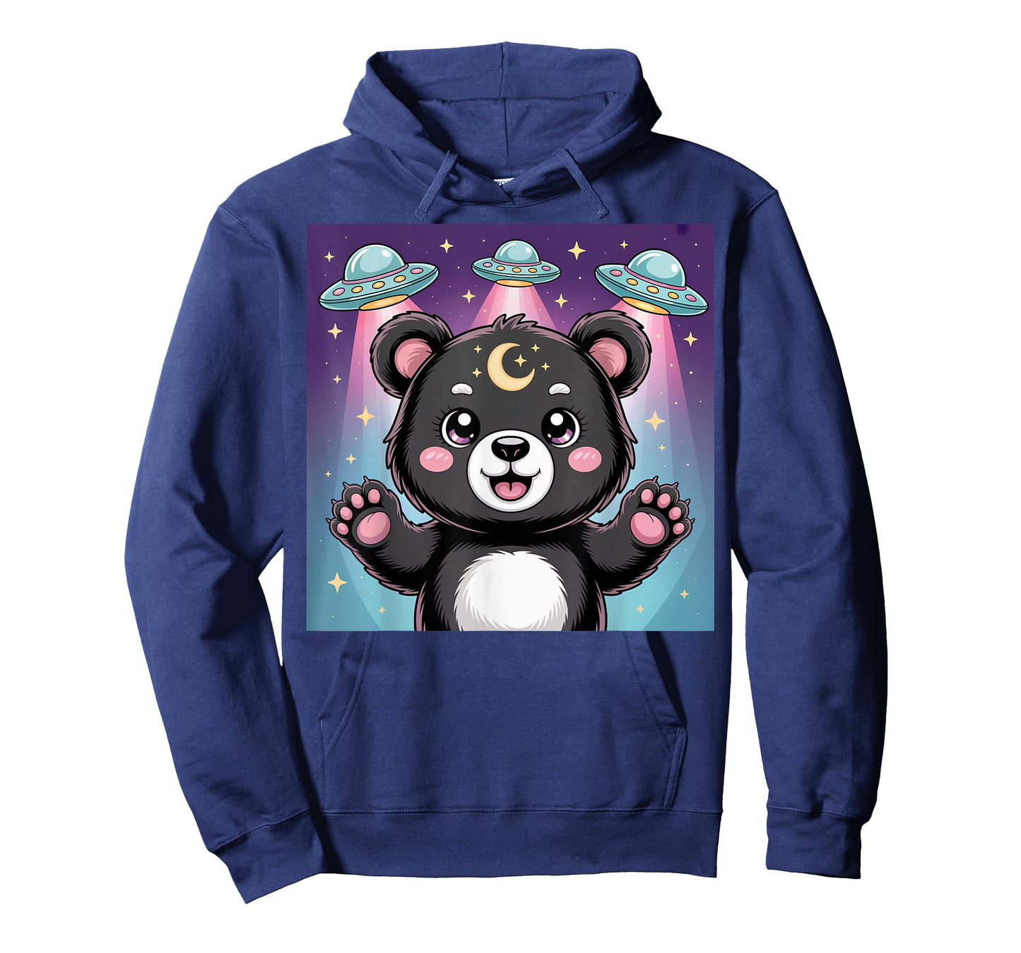 Bear Alien UFOs Aesthetic Kawaii Goth Girl Clothes Pink Goth T-Shirt