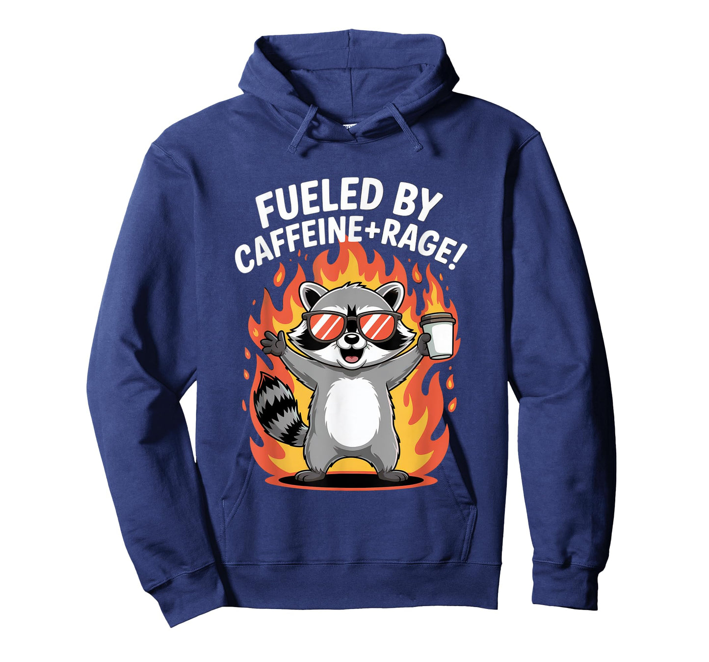 Fueled By Caffeine And Rage Angry Raccoon Coffee T-Shirt
