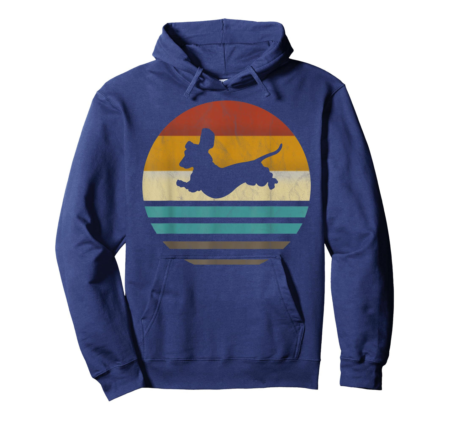 Dachshund Vintage Silhouette 60s 70s Retro Grunge Dog Lover T-Shirt for Men Women Girls Kids
