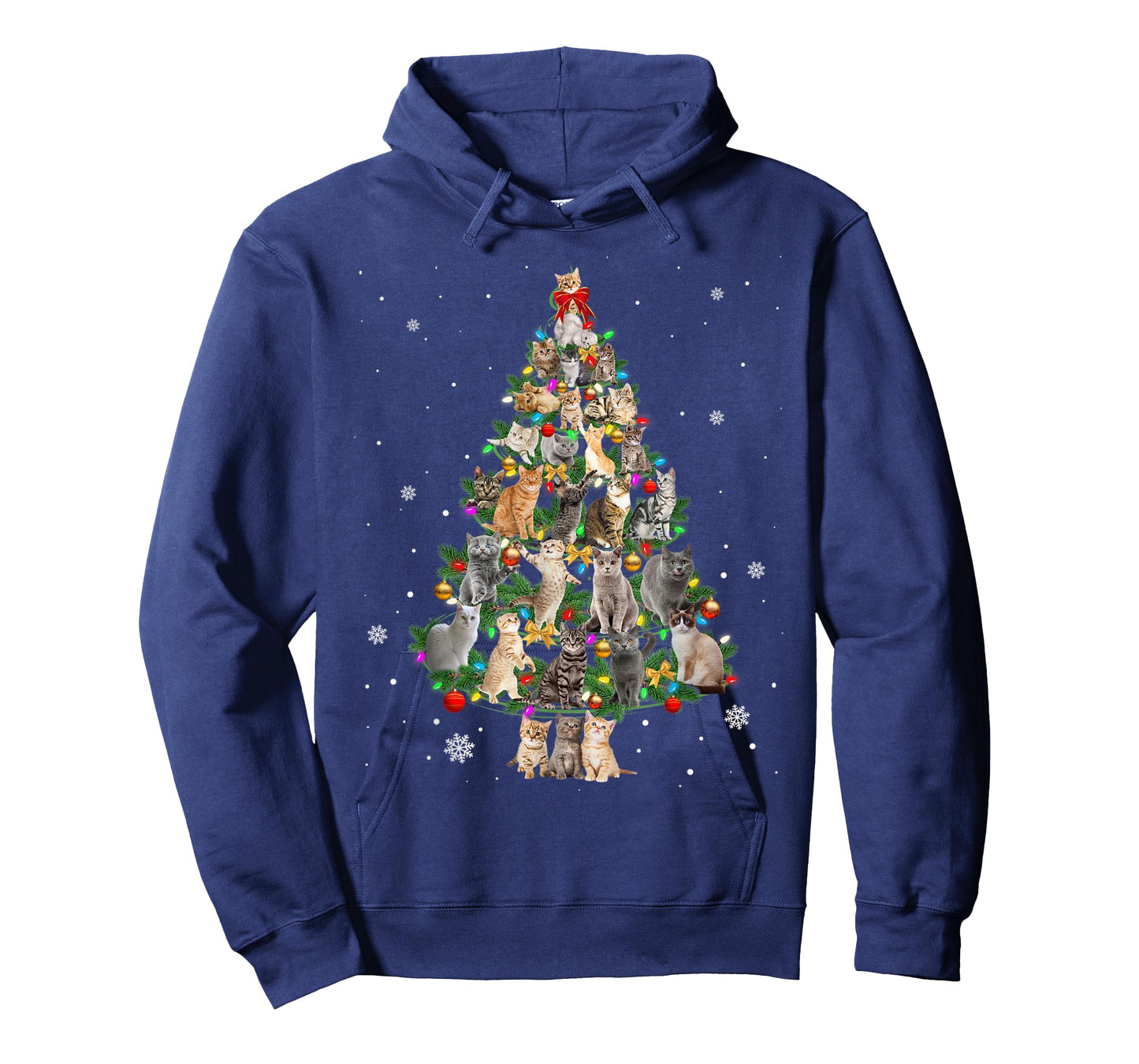 Cat Christmas Funny Meowy Cat Christmas Tree Kitten T-Shirt for Men Women Kids