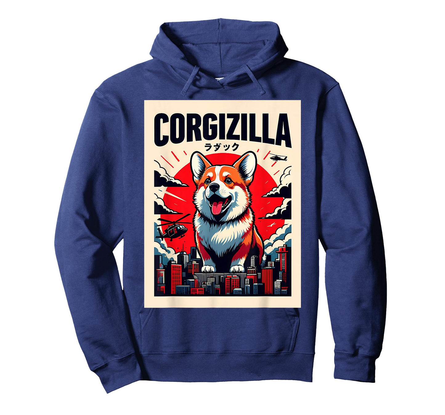 Japanese Art Corgi Dog Mom Dad T-Shirt for Men Women Kids
