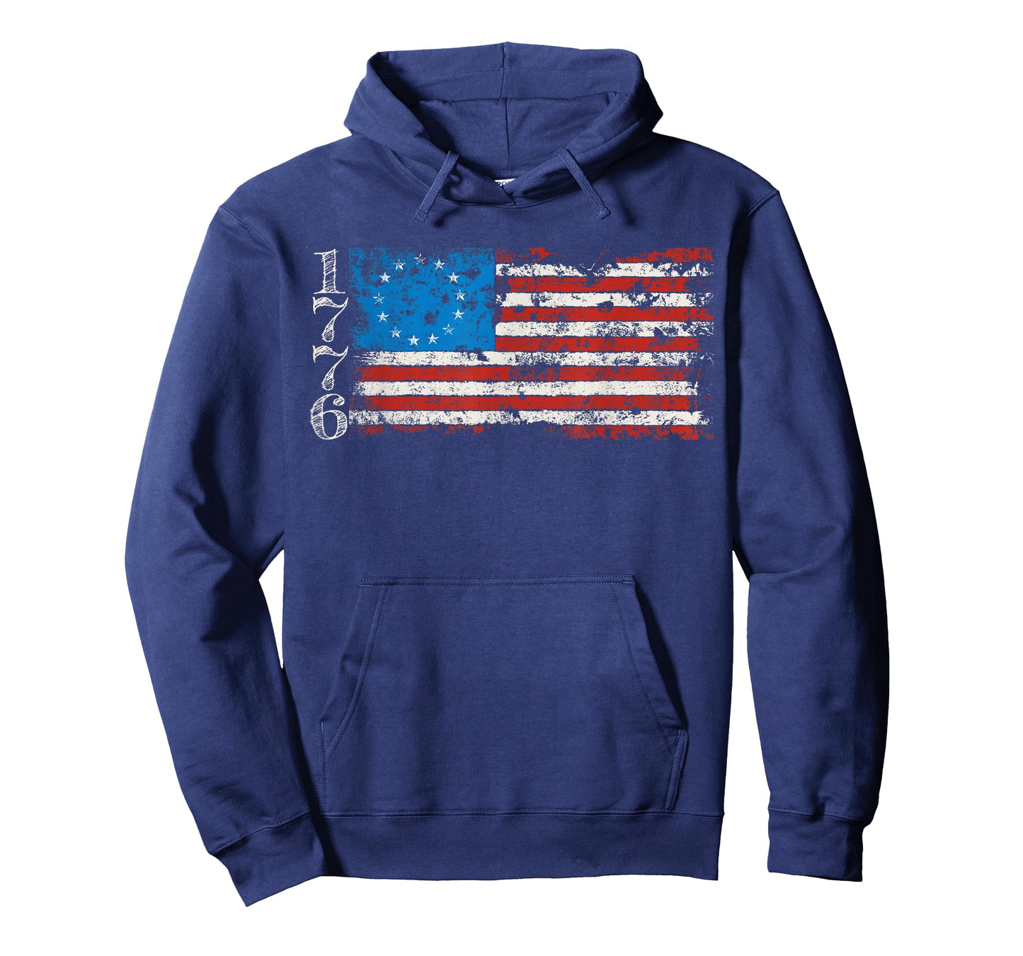 Betsy Ross 1776 13 Stars Distressed USA Patriotic Flag T-Shirt