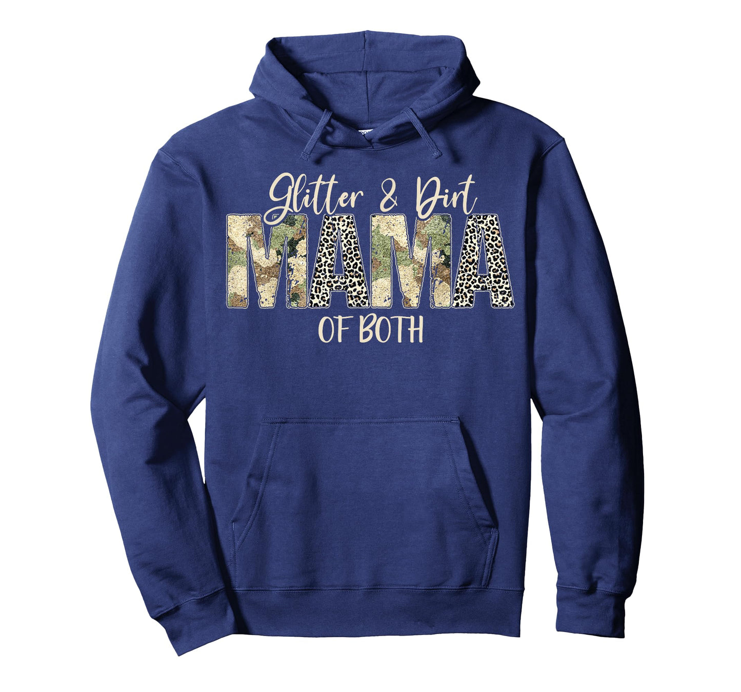 Glitter & Dirt Mom Mama of Both Leopard & Camo Mother's Day T-Shirt