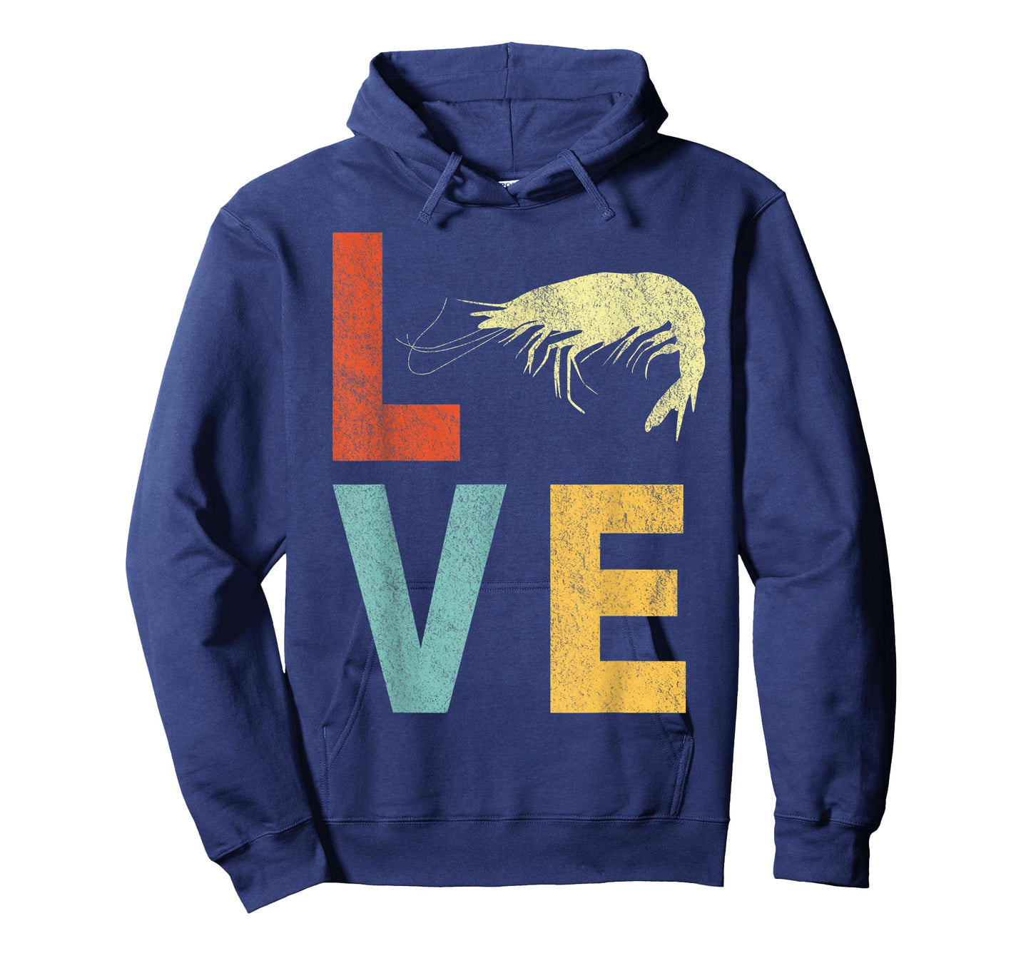 Retro Love Shrimp Lover Funny Shrimp Quote Vintage T-Shirt