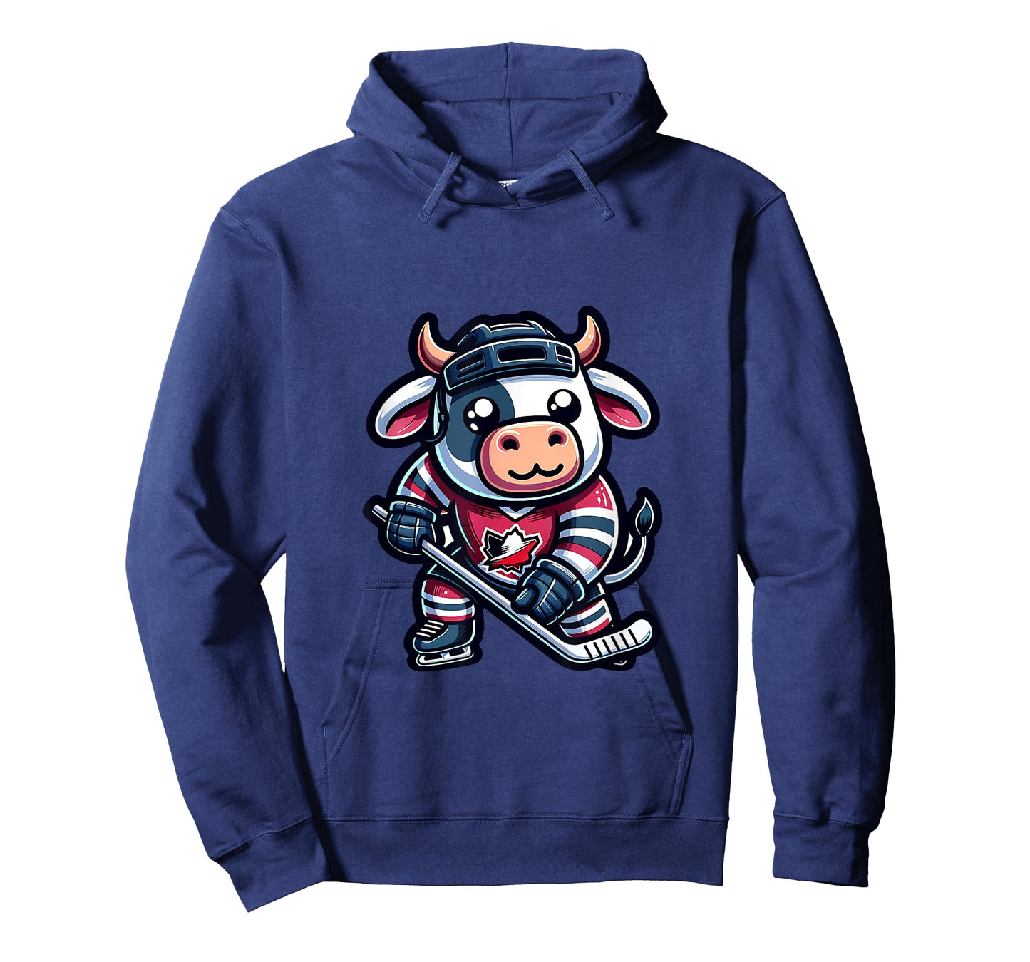 Ice Hockey Cow With Maple Leaf Jersey T-Shirt