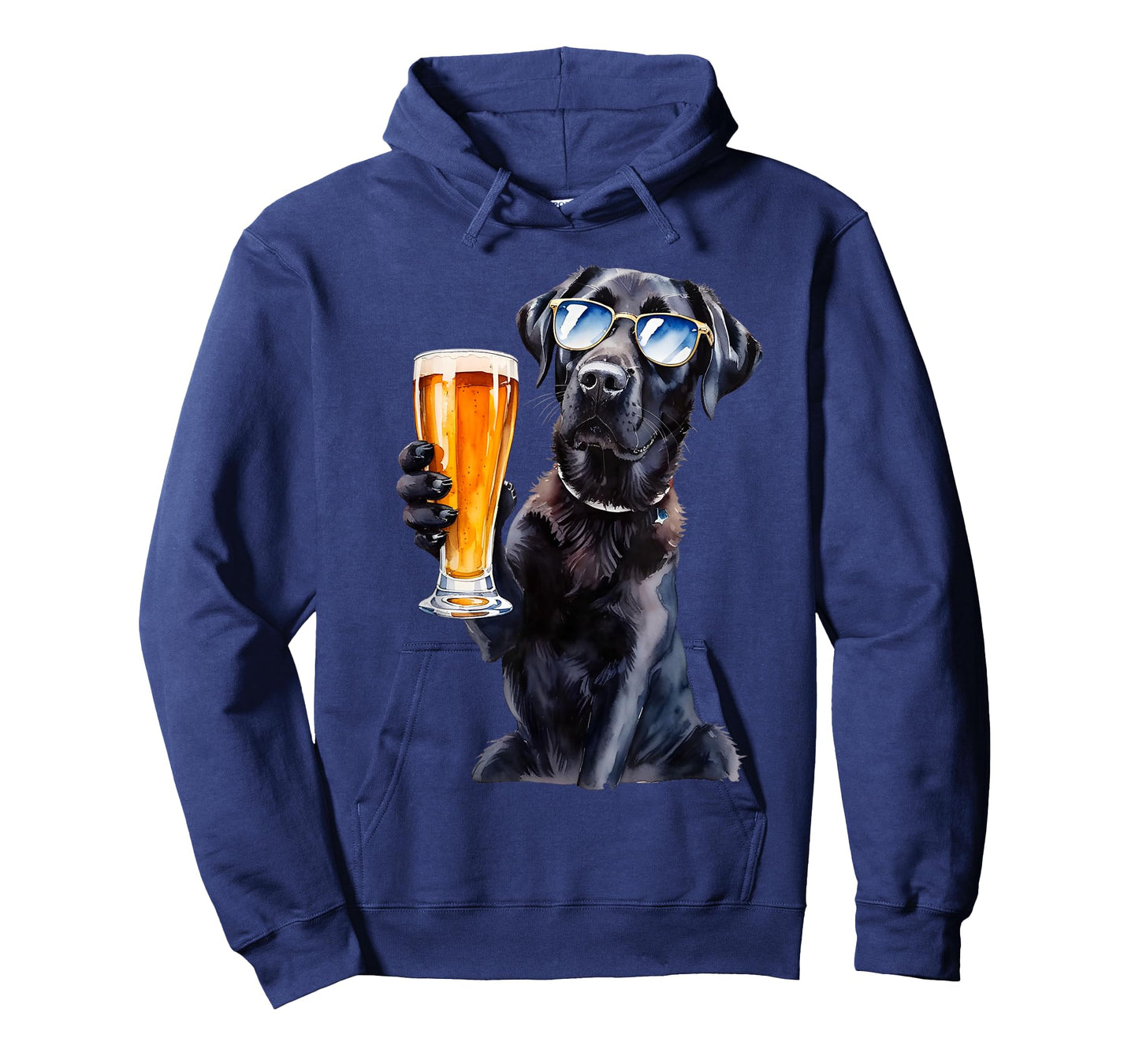 Funny Labrador for Men drinking beer cool sunglasses Lab Dad T-Shirt