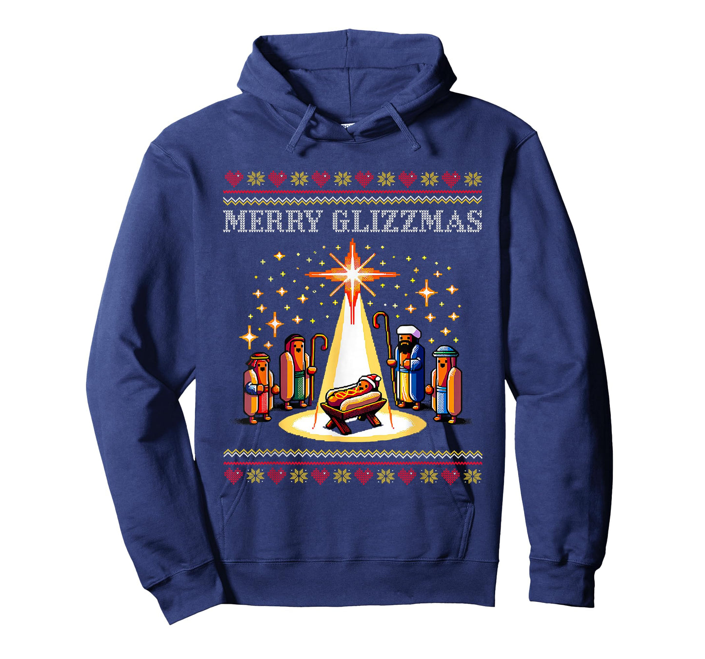Merry Glizzmas Tacky Funny Merry Christmas Hot Dogs Xmas T-Shirt