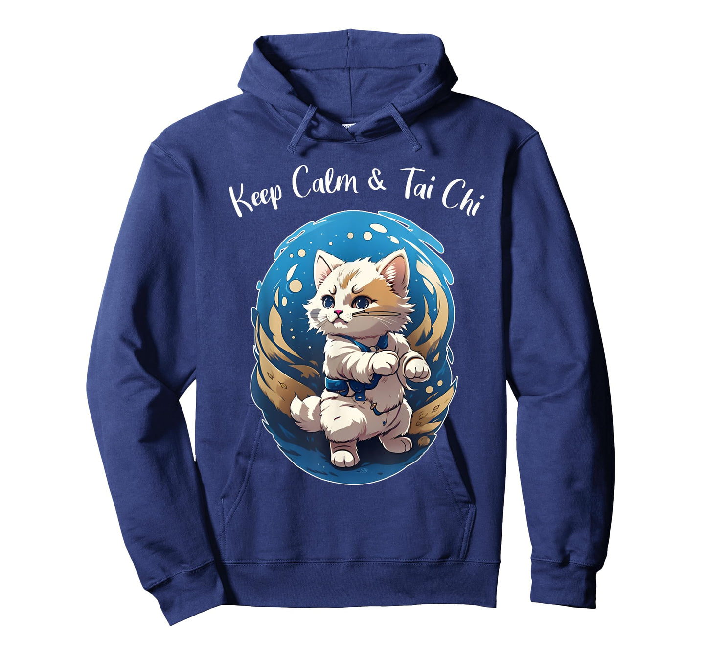 Tai Chi Cat, Keep Calm, funny Kitten, Ying Yang Balance T-Shirt