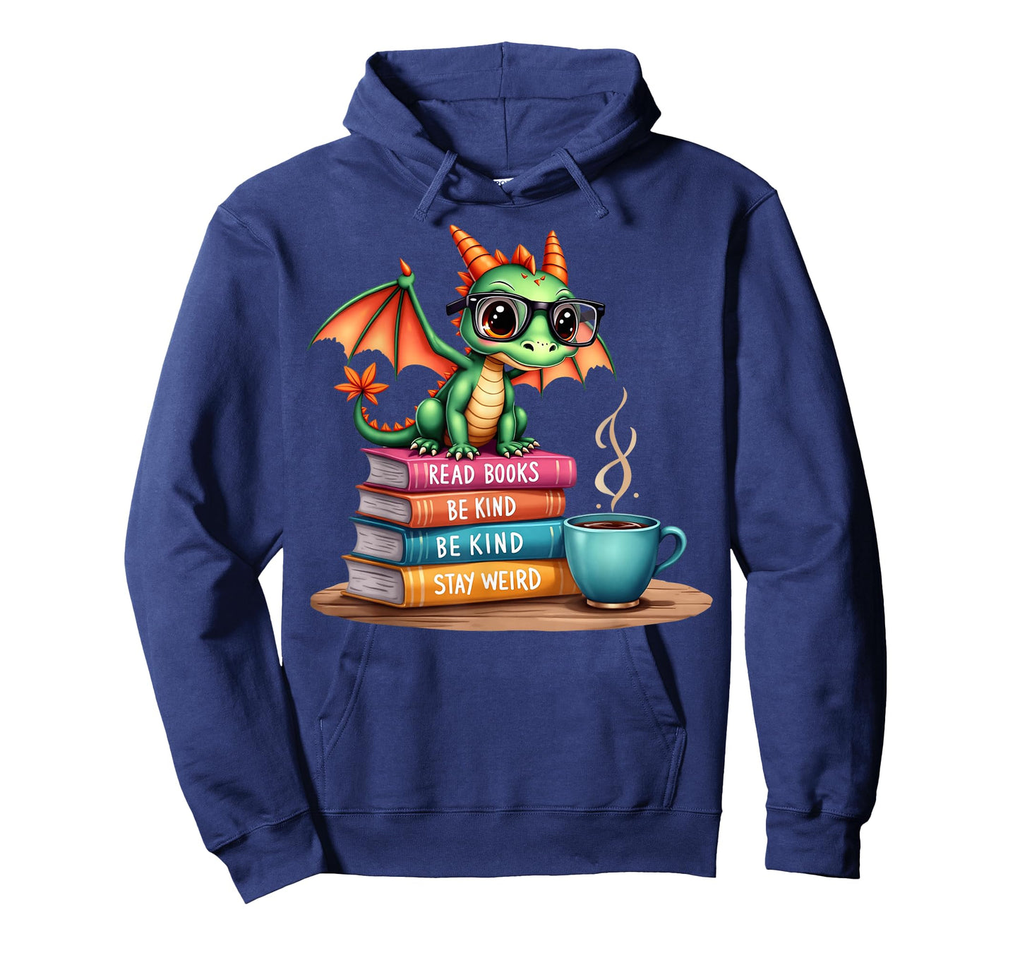 Read Books Be Kind Stay Weird Funny Bookworm Dragons Lovers T-Shirt