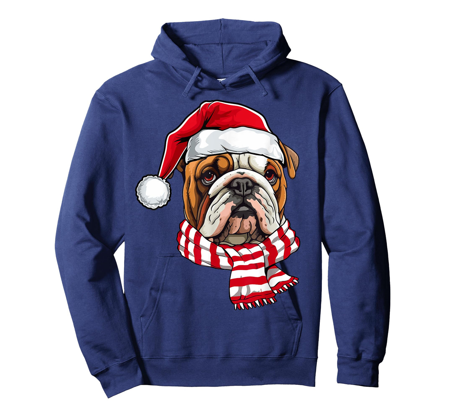 Santa English Bulldog Christmas Dog Lover Men Women Kids T-Shirt