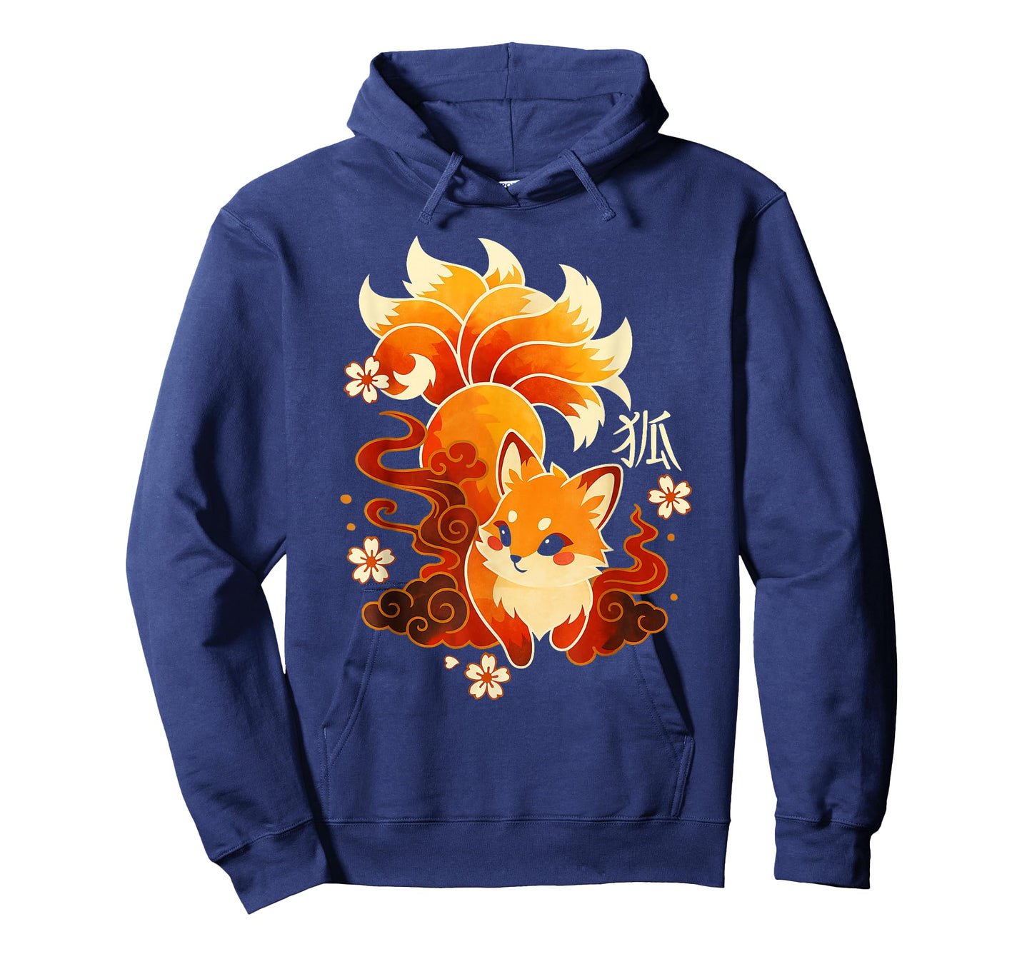 Fox Kawaii Kitsune Japanese Nine-Tailed Sakura T-Shirt