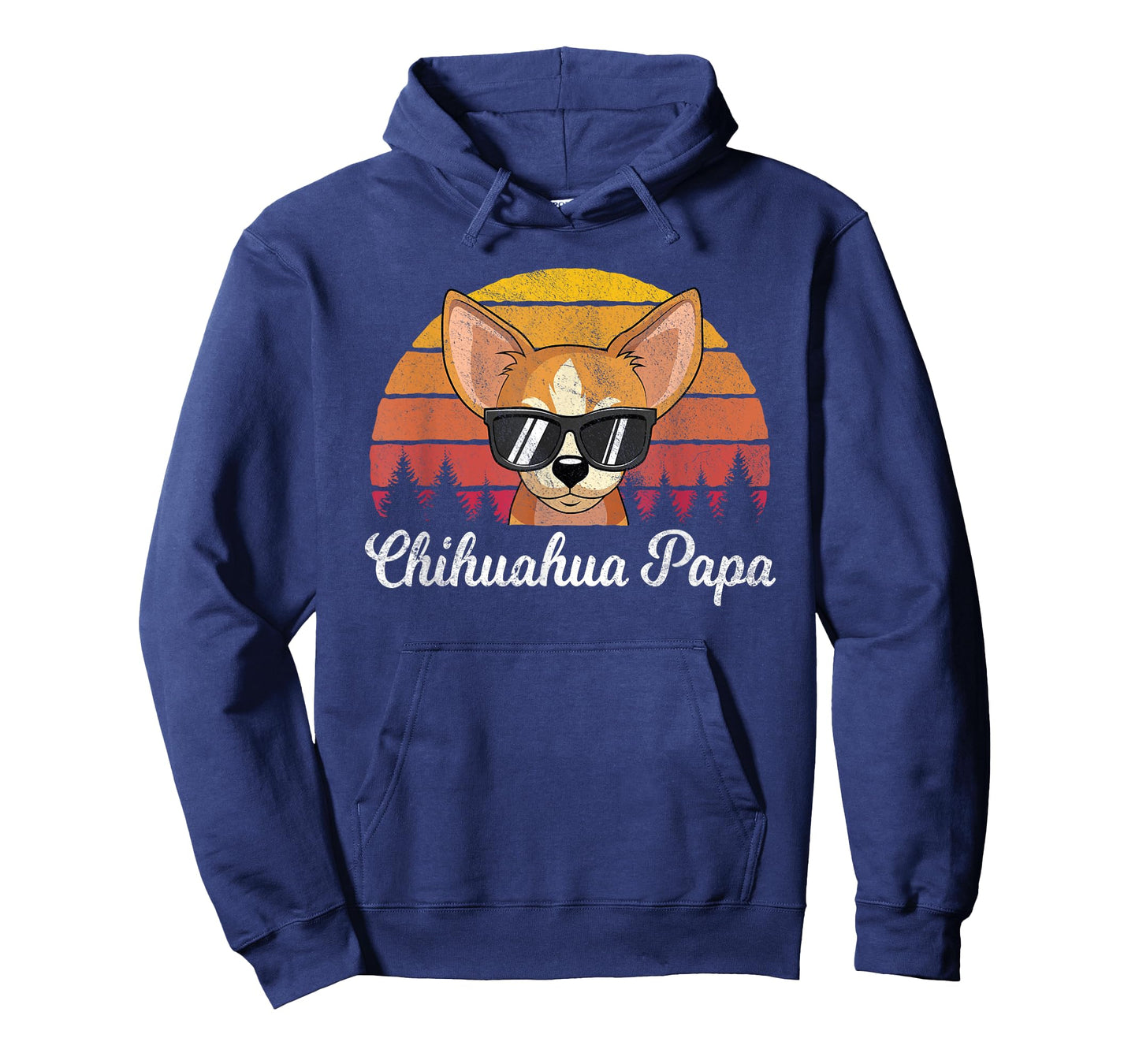 Retro Vintage Chihuahua Papa Funny Fathers Day T-Shirt