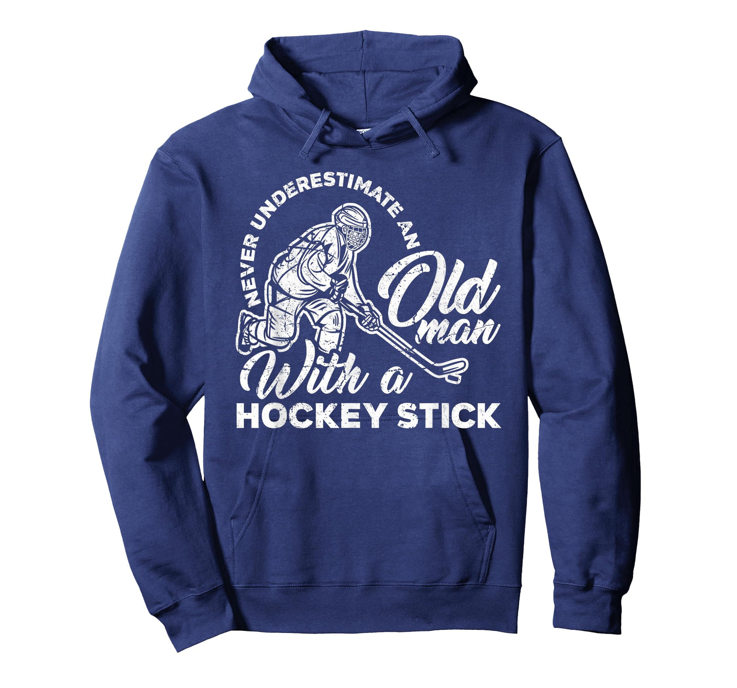 Never Underestimate An Old Man With A Hockey Stick T-Shirt