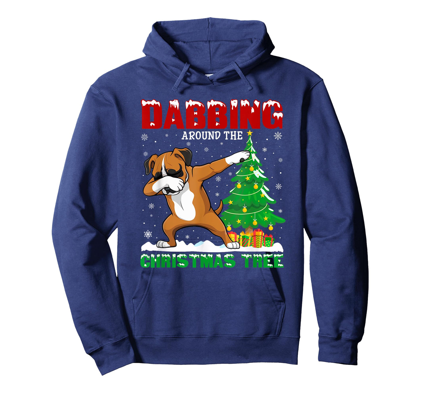 Dabbing Around the Christmas Tree Boxer Dog Xmas Costume T-Shirt