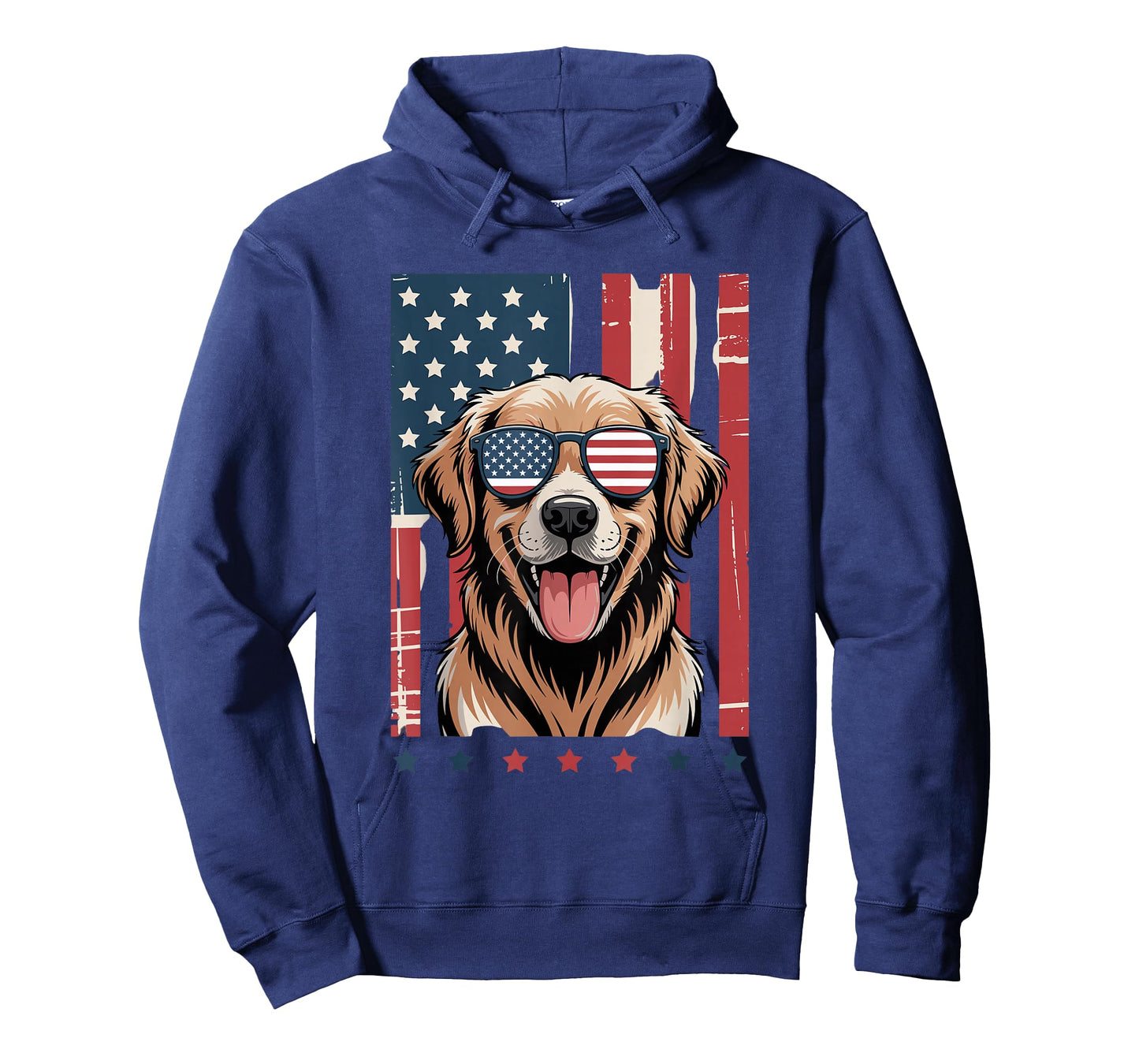 American Flag Golden Retriever 4th of July T-Shirt