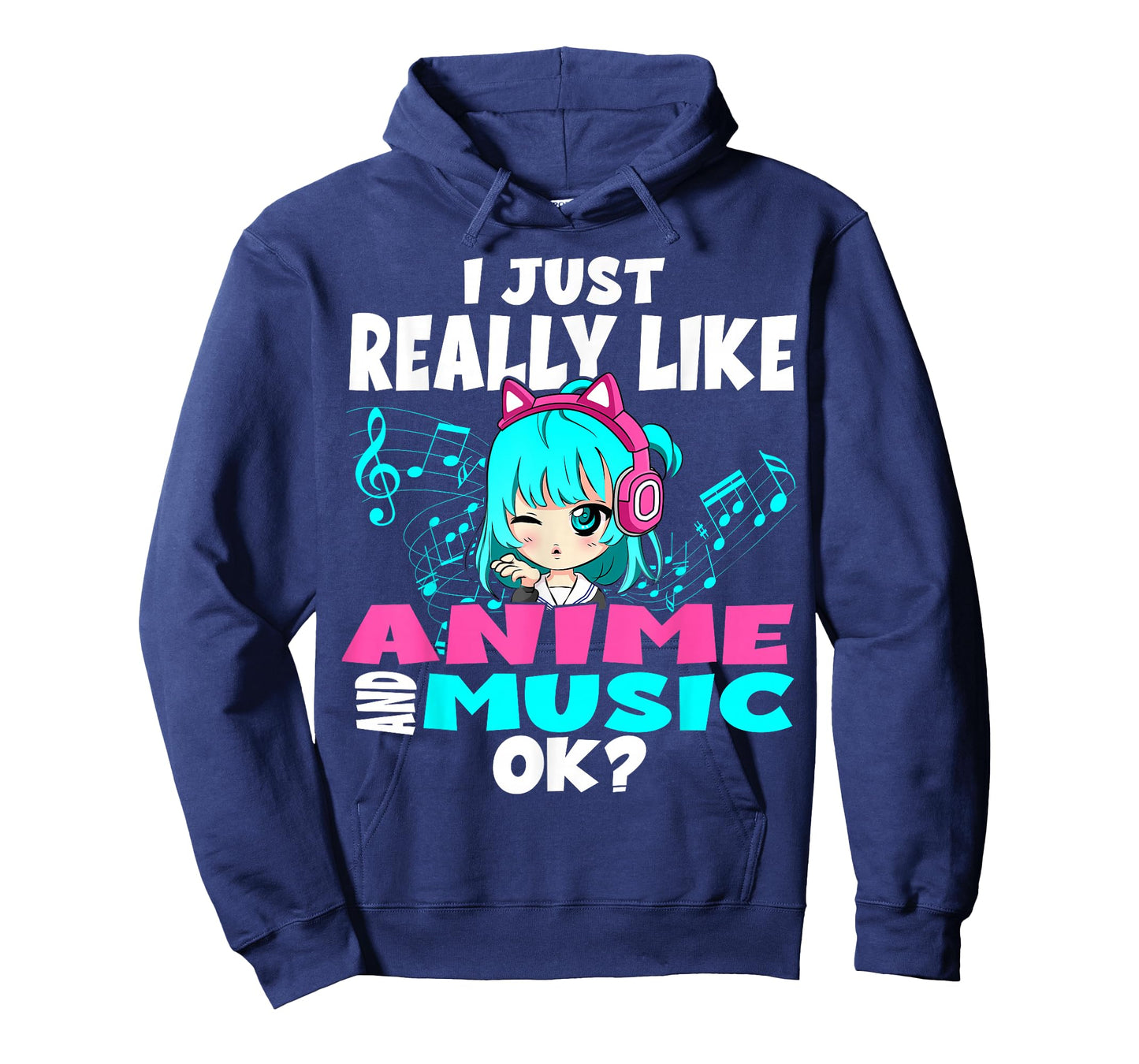 Anime and Music Kawaii Chibi Graphic Teen Anime Girl T-Shirt