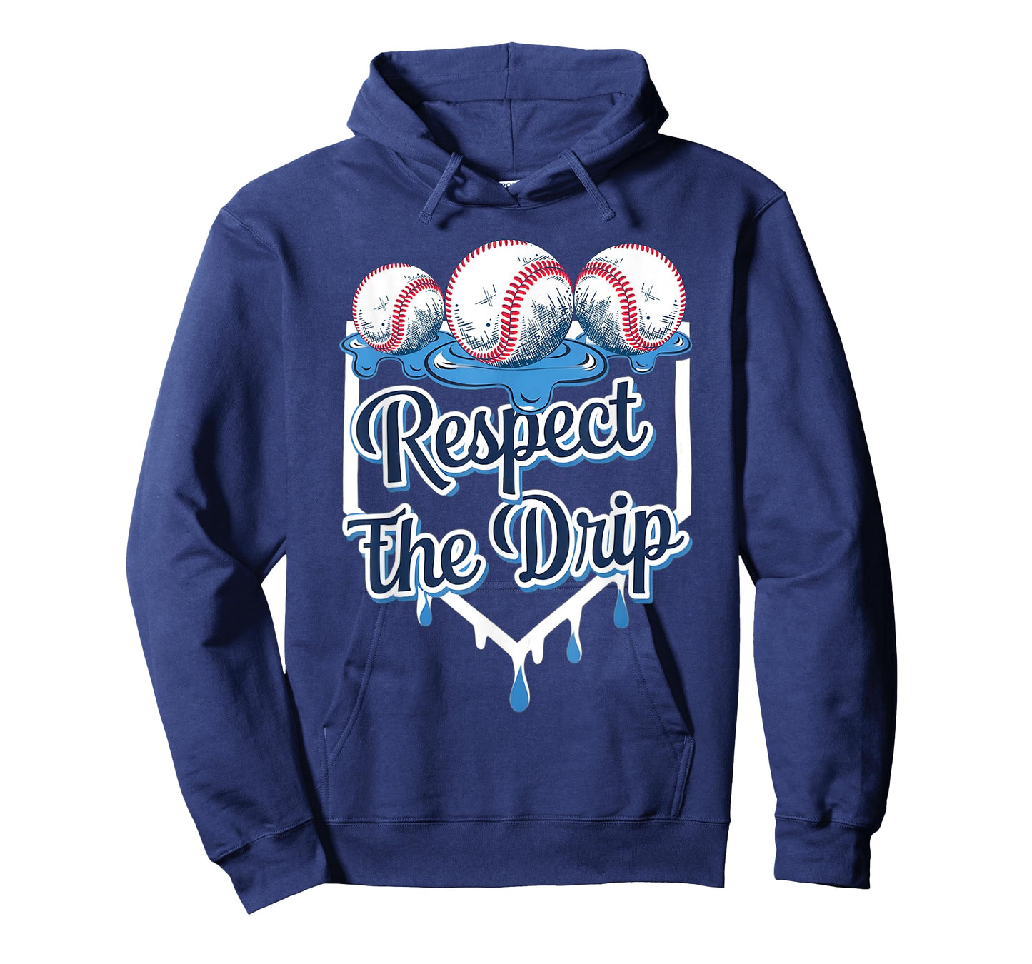 Respect The Drip Baseball Home Plate Ice Cream Dripping Boys T-Shirt