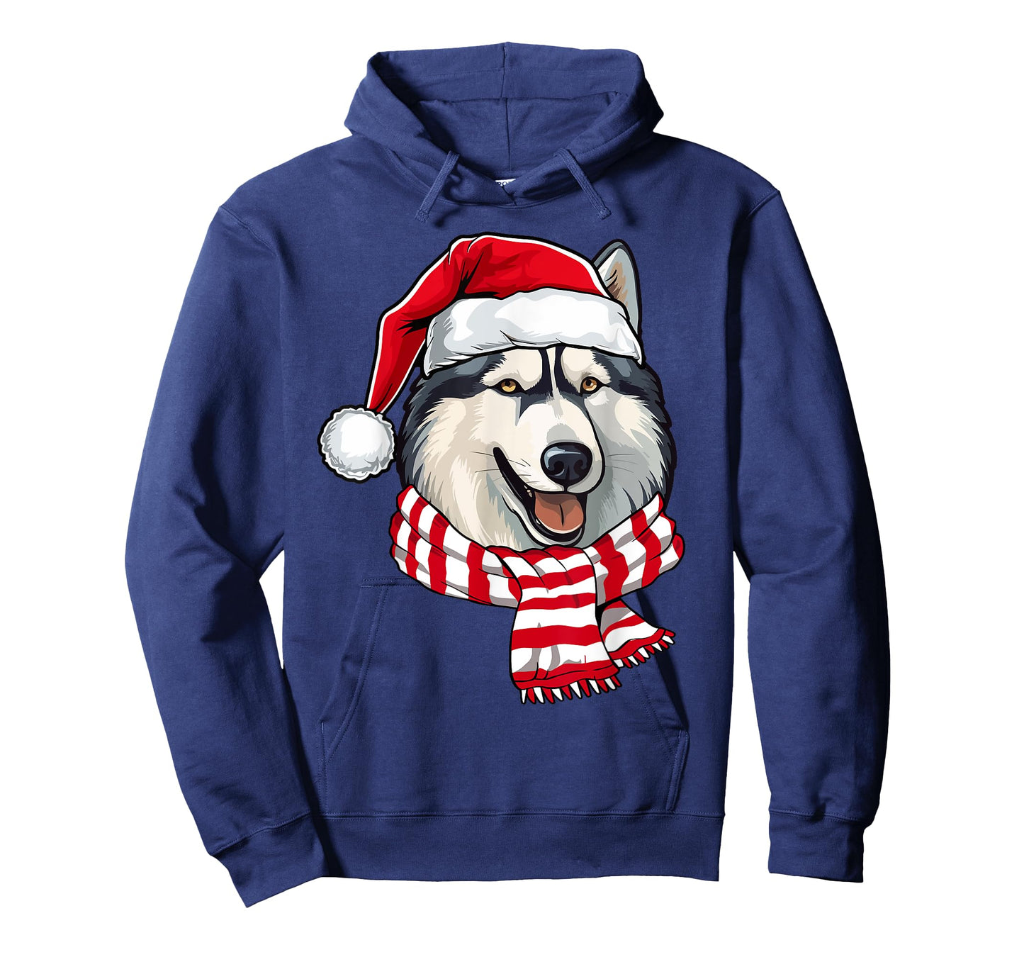 Santa Siberian Husky Christmas Dog Lover Men Women Kids T-Shirt