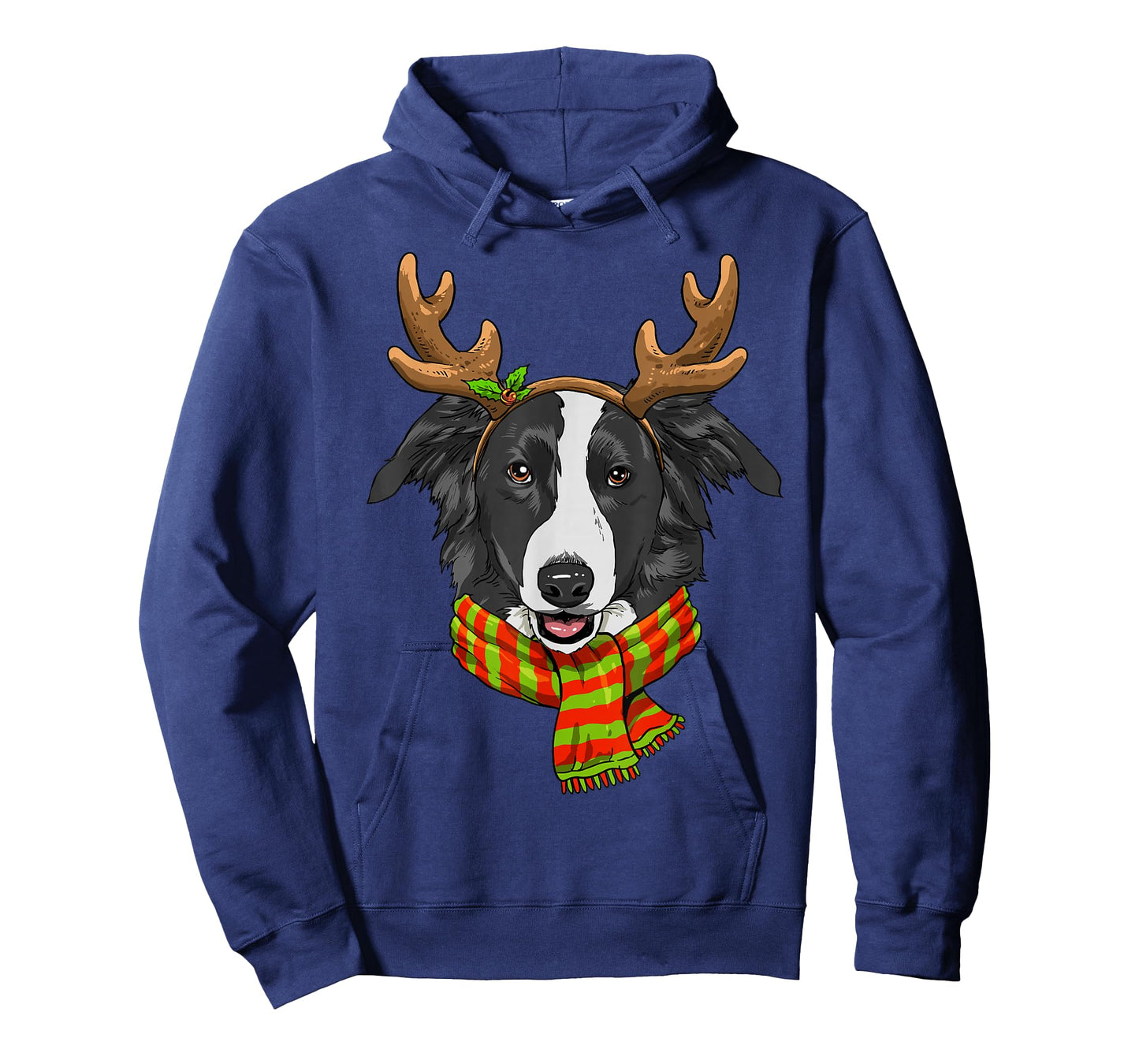 Border Collie Christmas Reindeer Antlers Dog Xmas T-Shirt