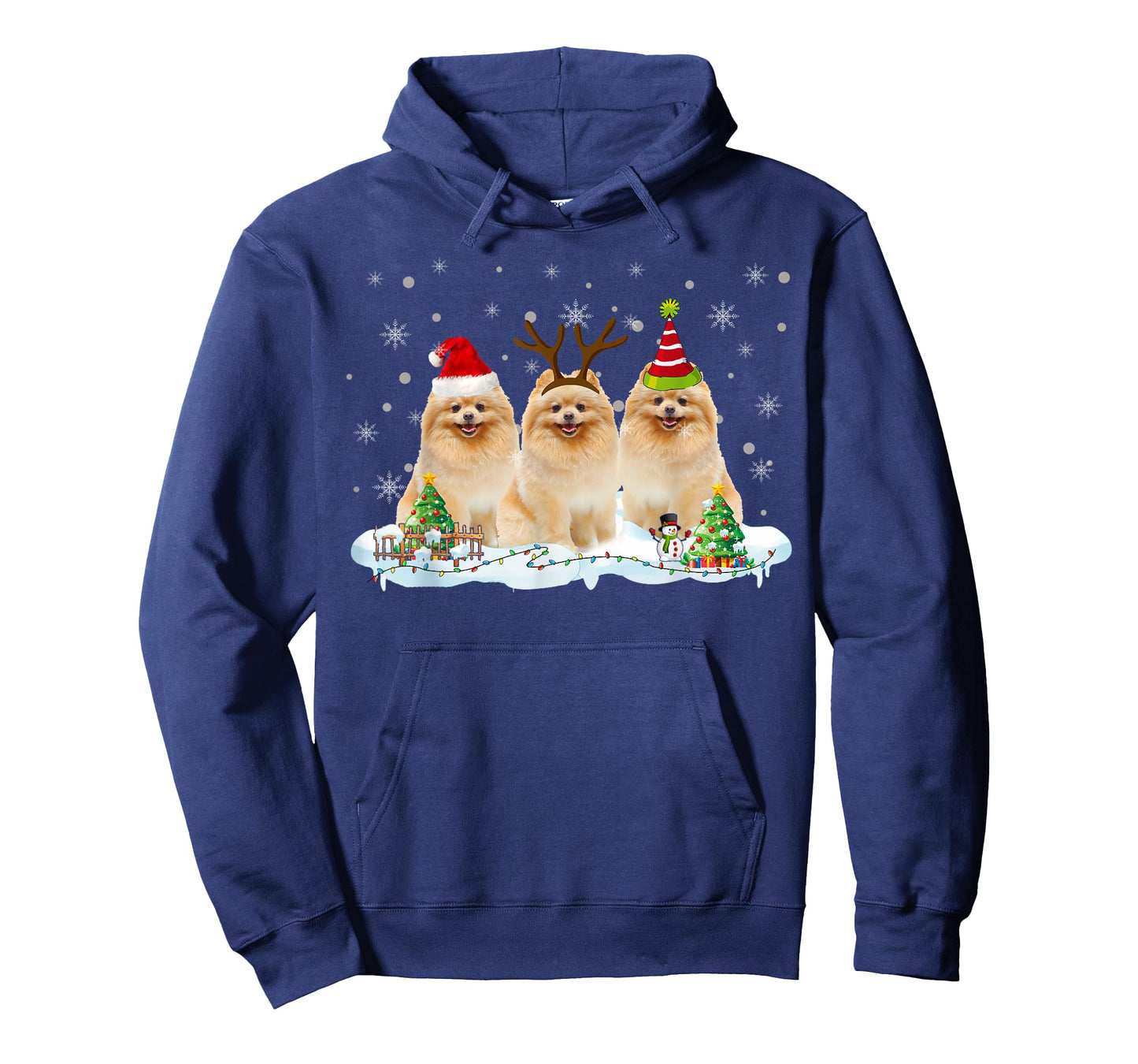 Funny Christmas Pomeranian Santa Reindeer Pomeranian Lover T-Shirt