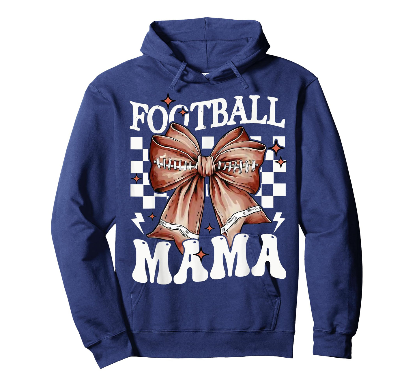 Coquette Bow American Football Mama Thanksgiving Autumn Fall T-Shirt