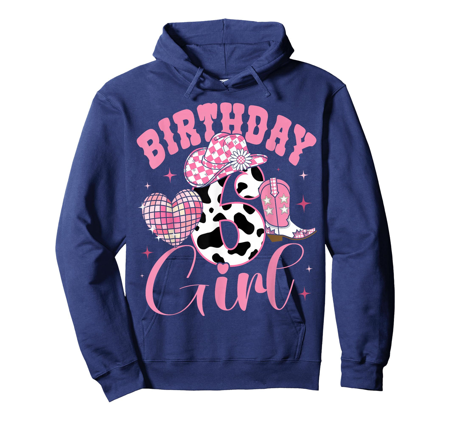 Happy 6th Birthday Girl Outfit Rodeo Western Cowgirl Cowboy T-Shirt
