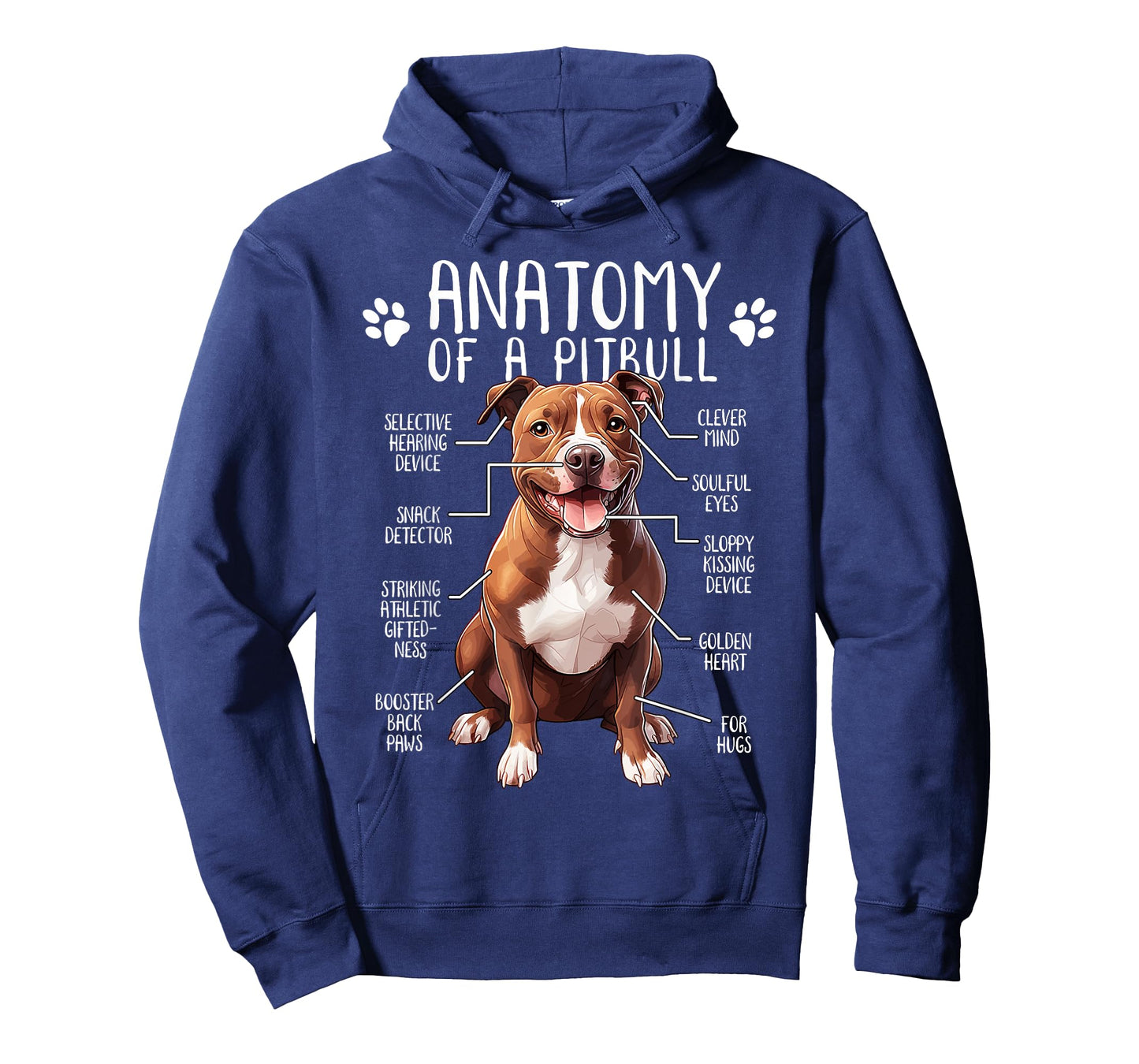 Funny Anatomy Pitbull Dog Cute Pittie Lover Pit Bull Owner Men Women Girls Kids T-Shirt