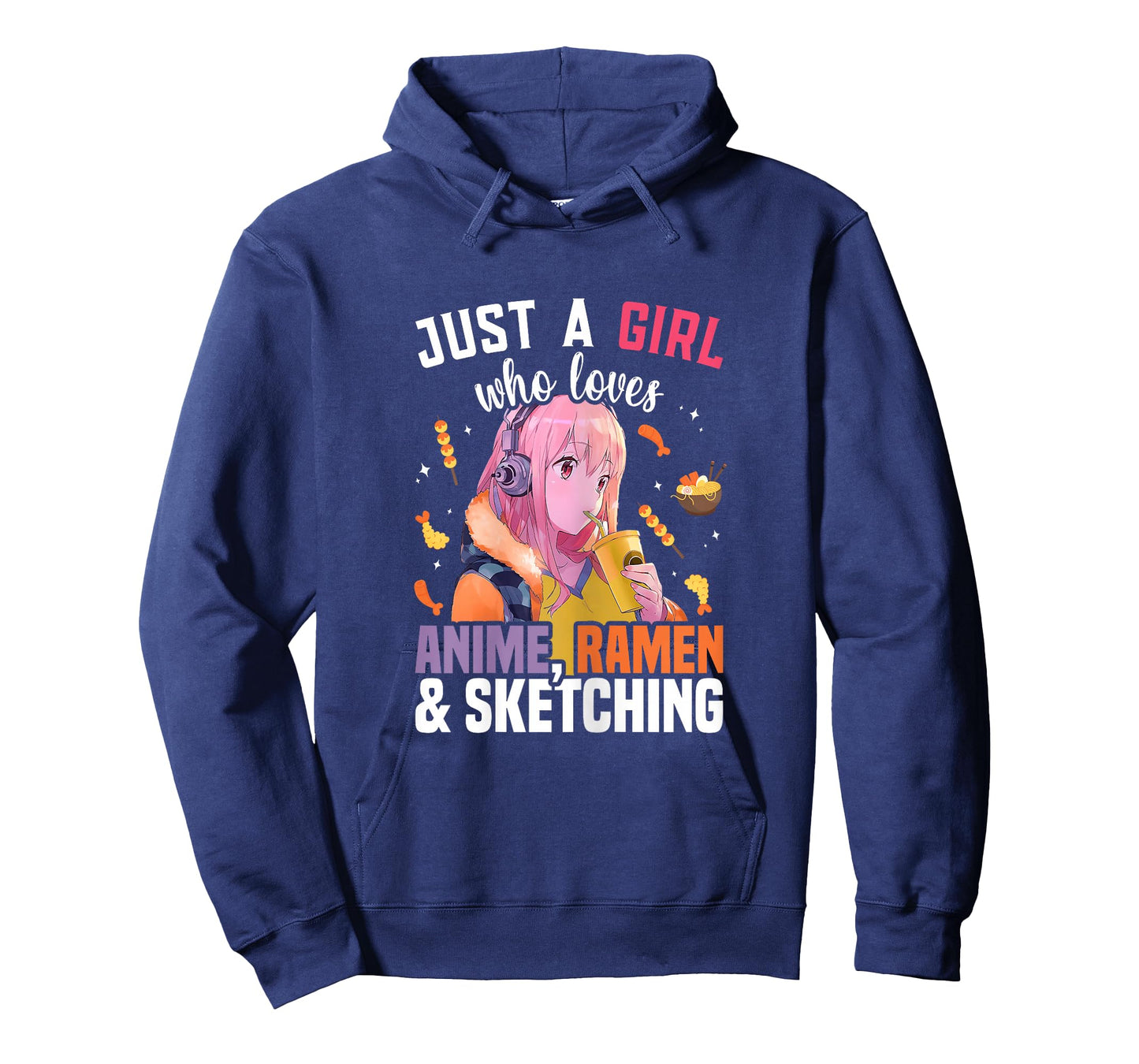 Just A Girl Who Loves Anime Ramen And Sketching Drawing T-Shirt