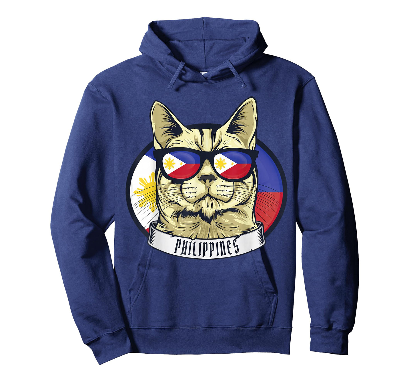 Filipino Patriotic Cat From Philippines Flag Pride Country T-Shirt