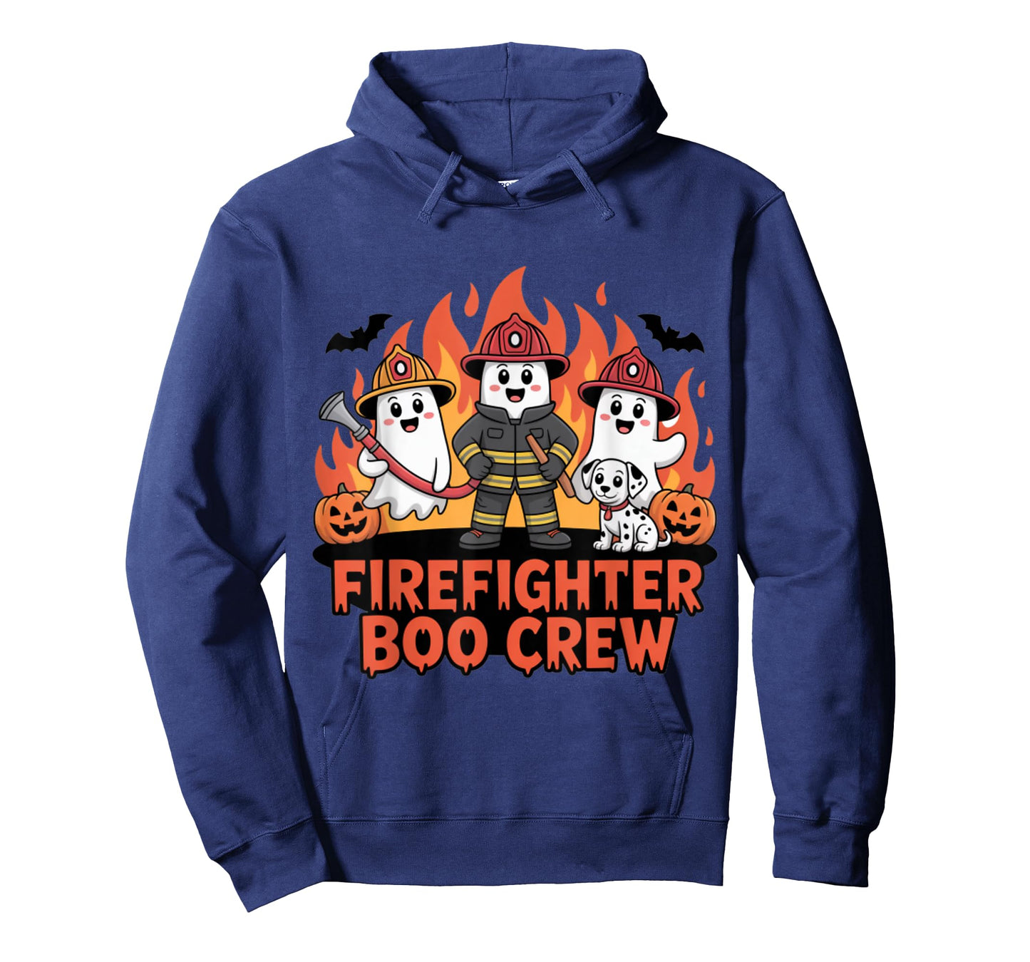 Firefighter Boo Crew Ghost Halloween Costume T-Shirt