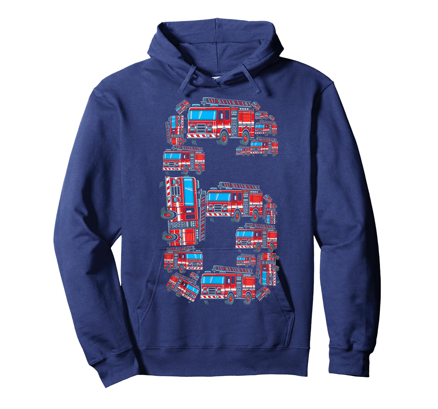 firetruck 6 year old boy 6th birthday fire truck fireman 6 T-Shirt