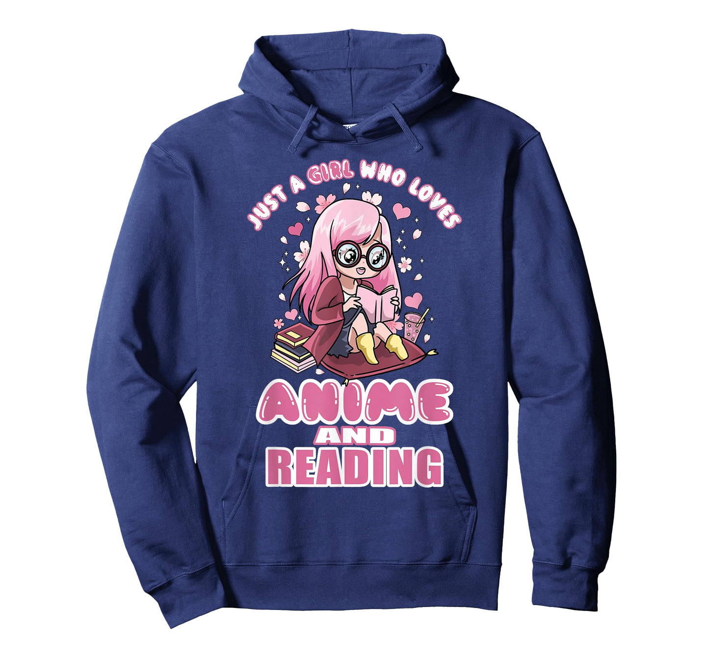 Just A Girl Who Loves Anime And Reading Books Manga Teens T-Shirt