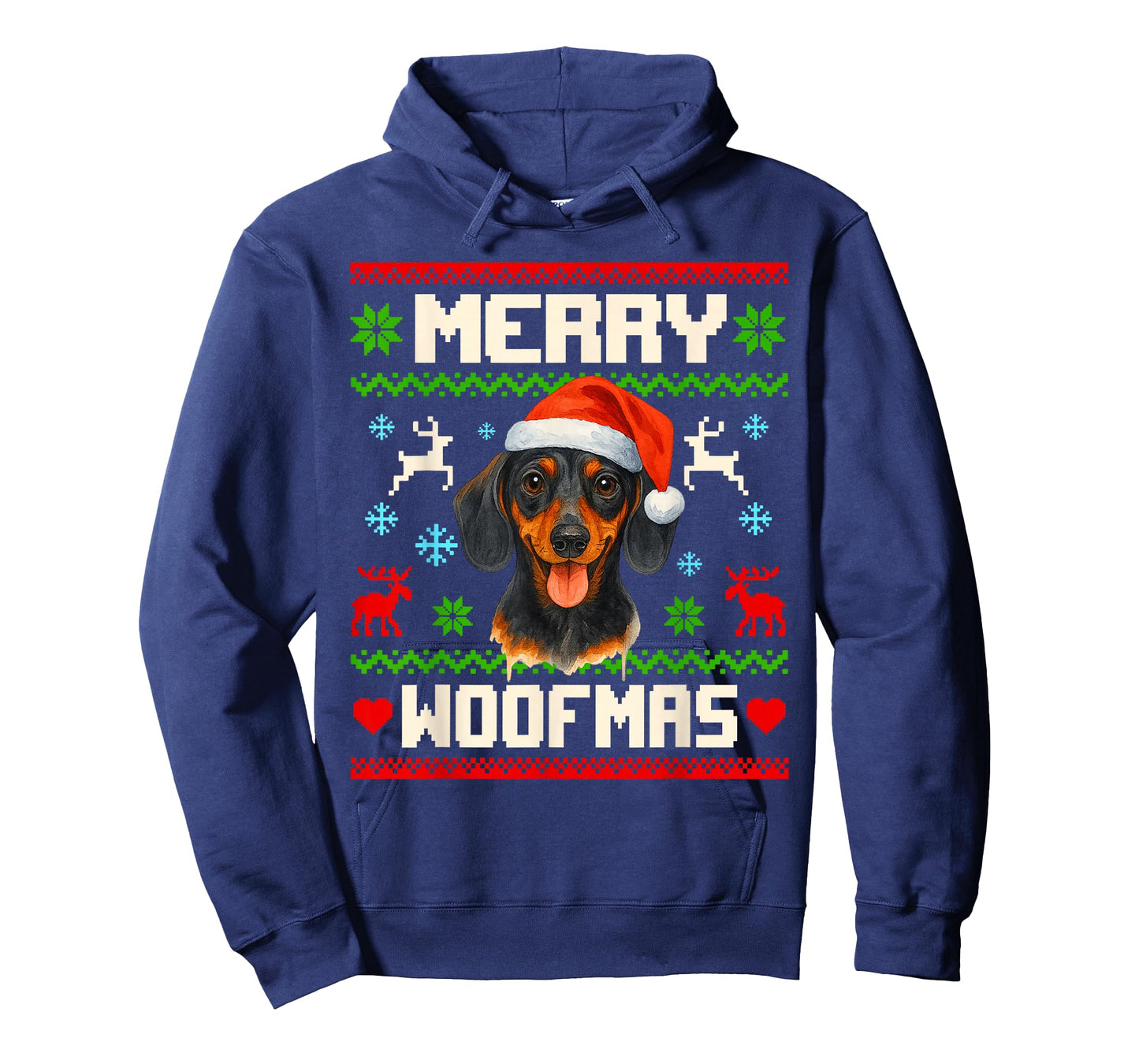 Dachshund Dog Christmas Ugly Sweater Pet Dog Lover Xmas T-Shirt