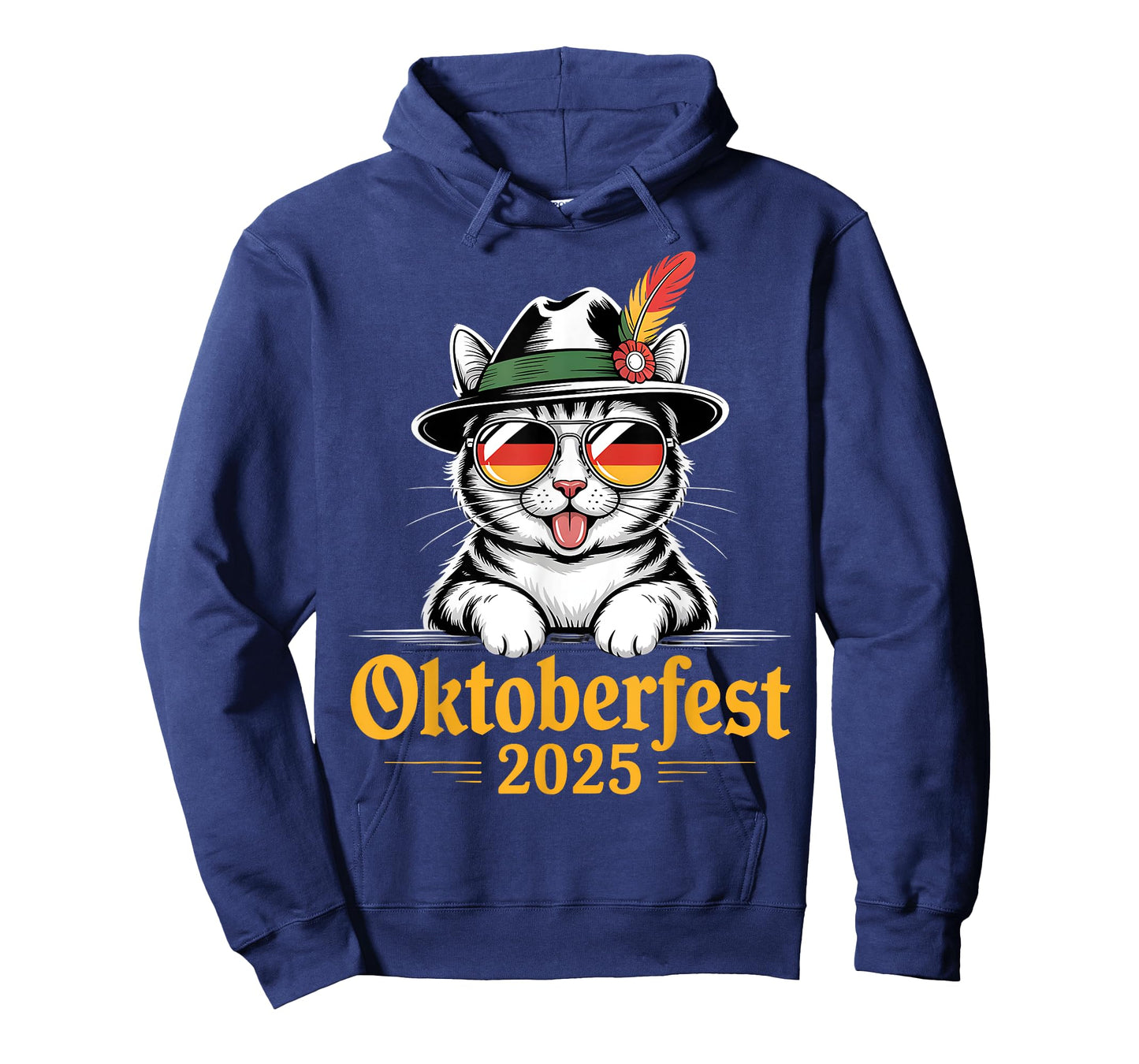 Oktoberfest 2025 Cat German Hat Funny Festival Look T-Shirt
