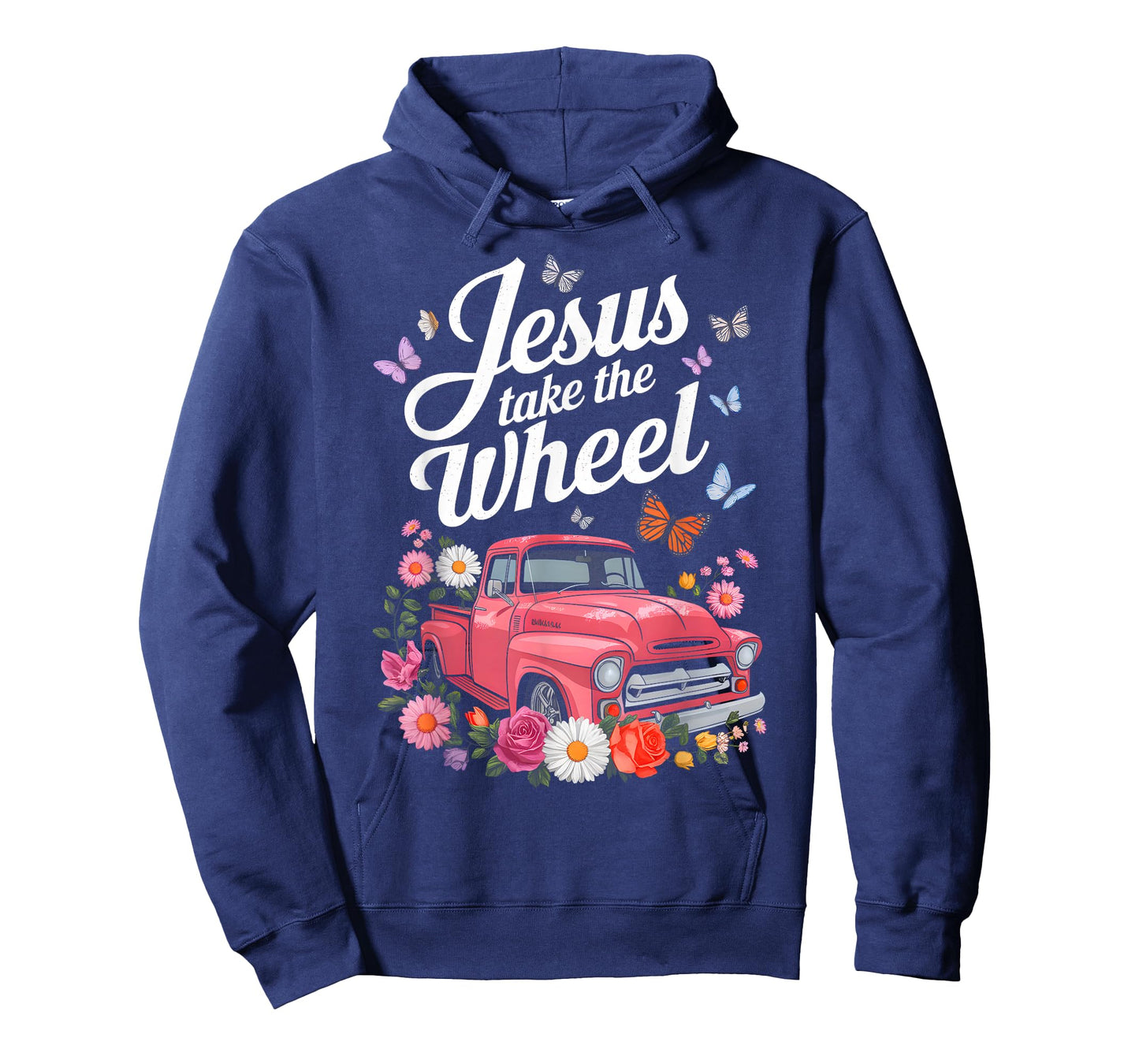 Jesus Take The Wheel Floral Farm Truck Catholic T-Shirt