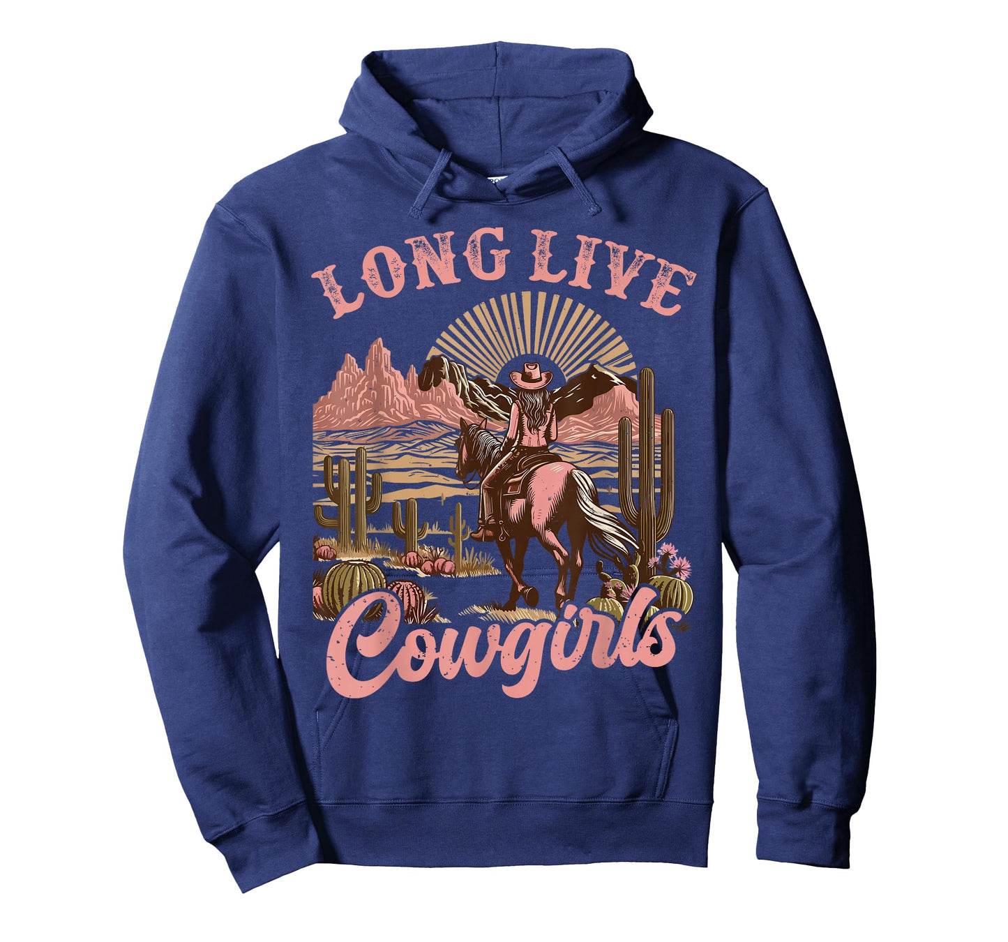 Vintage Western Country Southern Women Girls Gifts Long Live Country Cute Cowgirl Riding Horse Howdy Rodeo T-Shirt