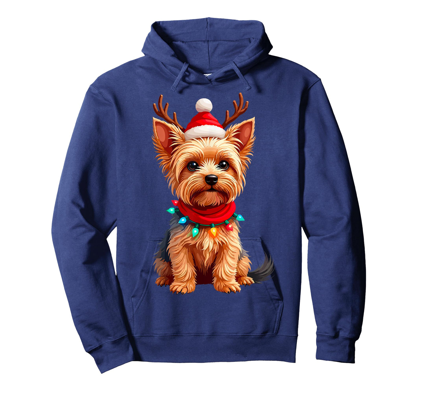 Yorkshire Terrier Santa Reindeer Christmas Yorkie Dog Lover T-Shirt for Men Women Kids