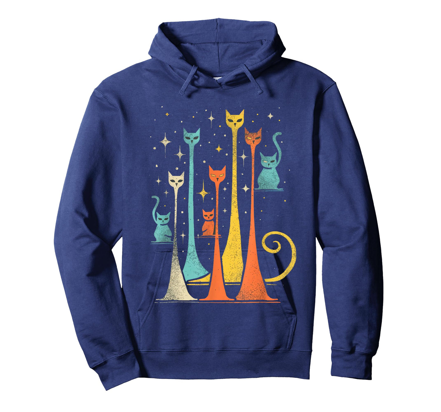 Cute Cat Gang Vintage Shirt 50s Retro Space Cat Print T-Shirt