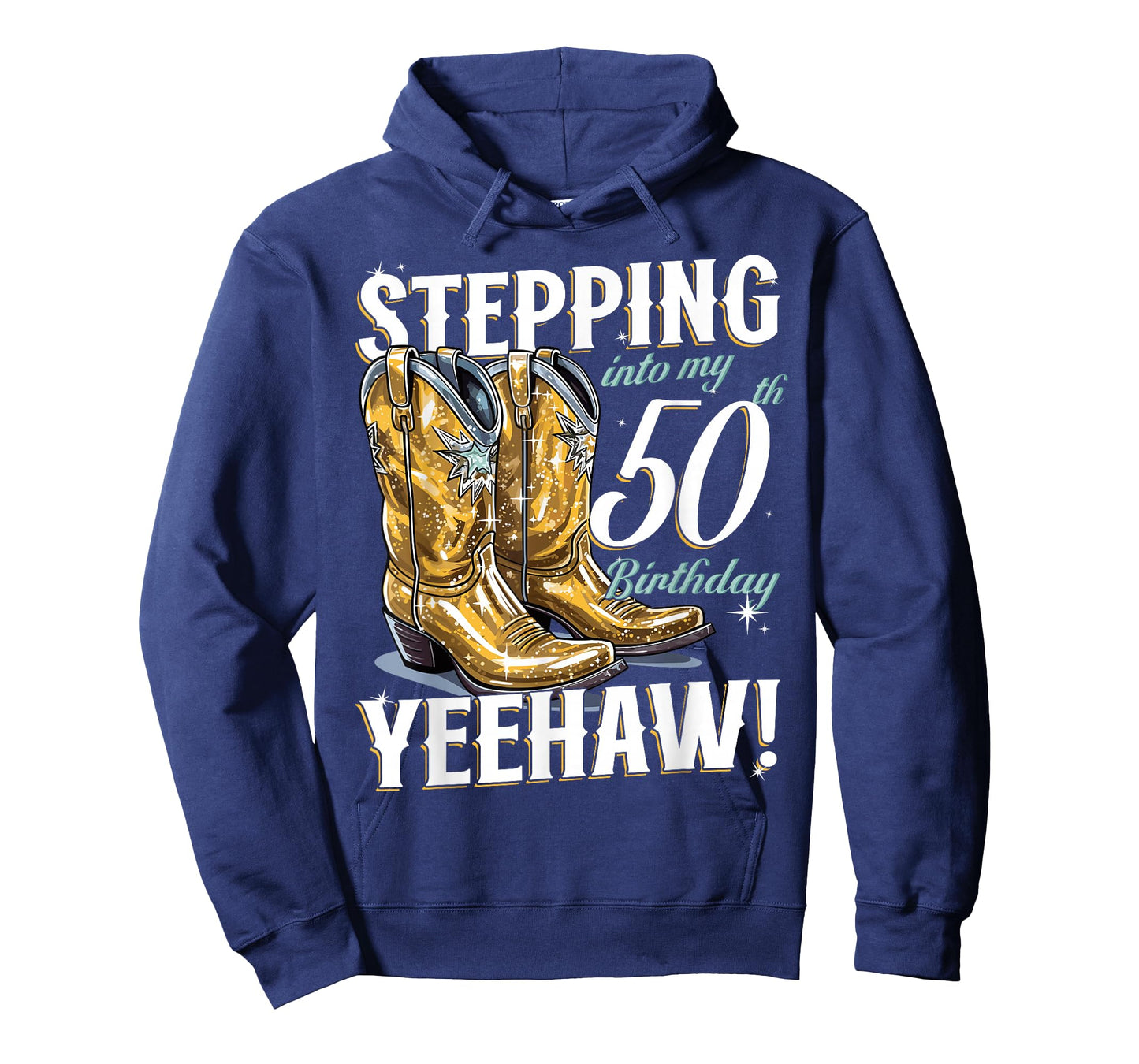 Country Stepping Into My 50th Birthday 50 Yeehaw T-Shirt