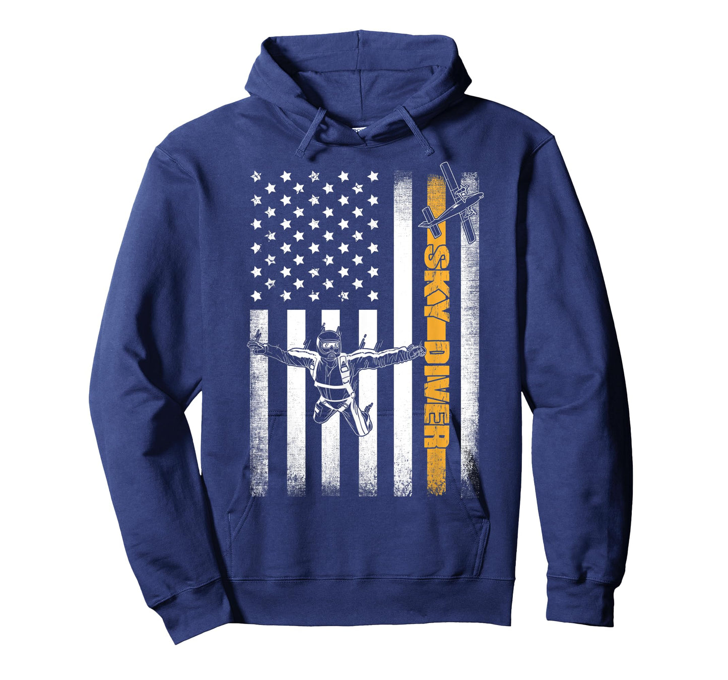Funny Skydiving Gift Parachuting American Skydiver USA Flag T-Shirt