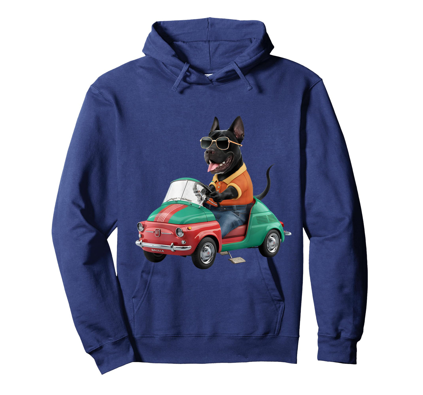 Cool Cane Corso in Fiat 500 - Funny Dog Lover Men Women T-Shirt