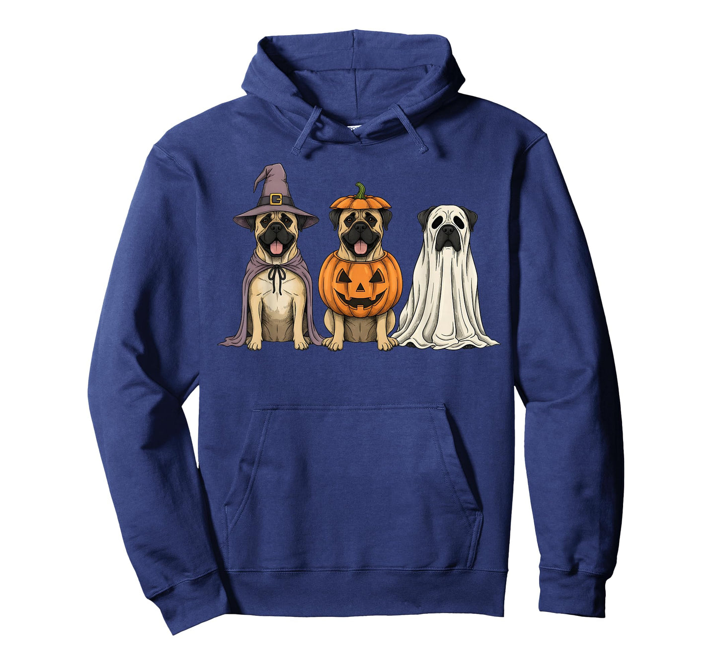 Spooky Ghost Bullmastiff Pumpkin Halloween Dog Lover T-Shirt