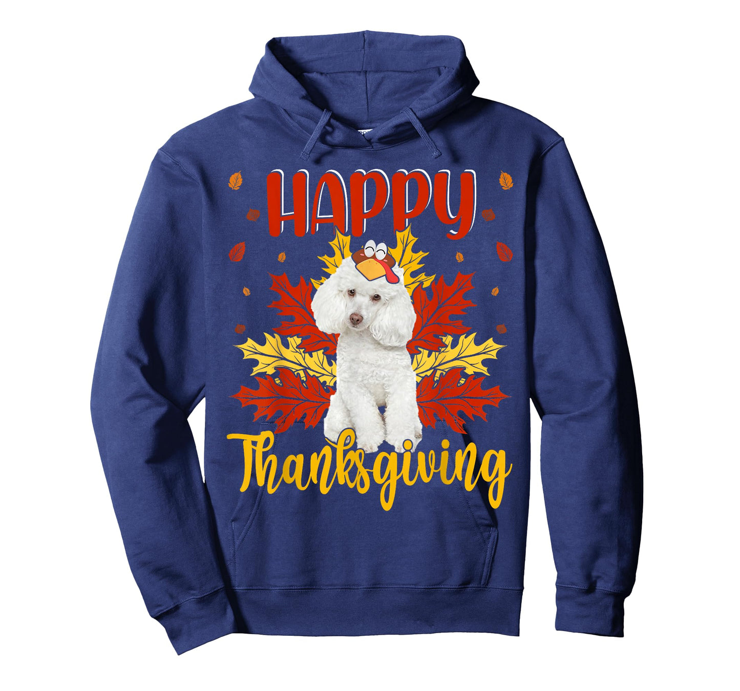 Happy Thanksgiving Funny Turkey Poodle Lover T-Shirt