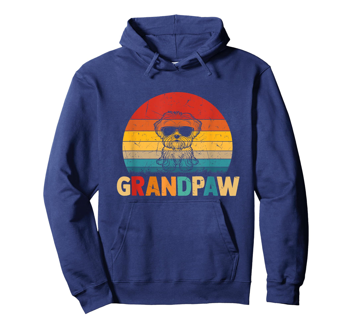 Funny Grandpaw Retro Vintage Maltese Lovers Grandpa Fathers T-Shirt