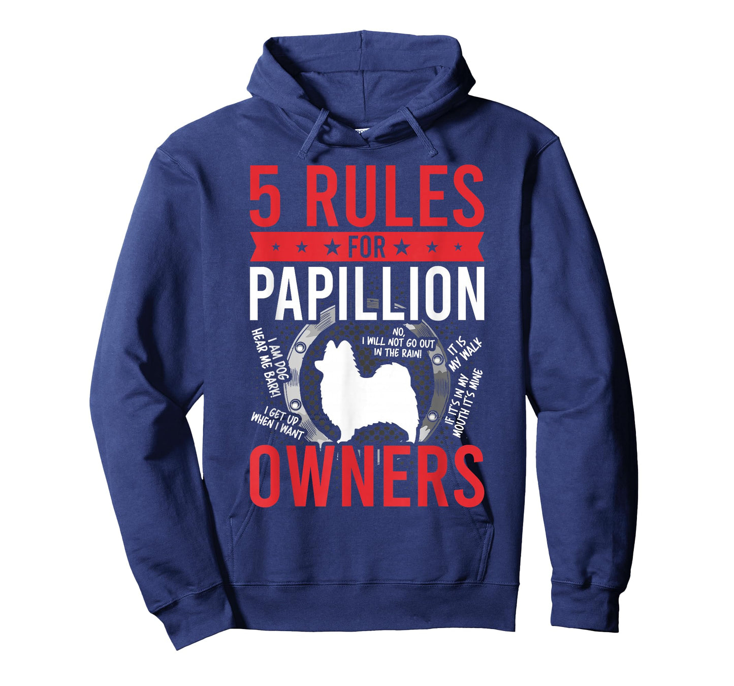 5 Rules for Papillion Dog Lover T-Shirt