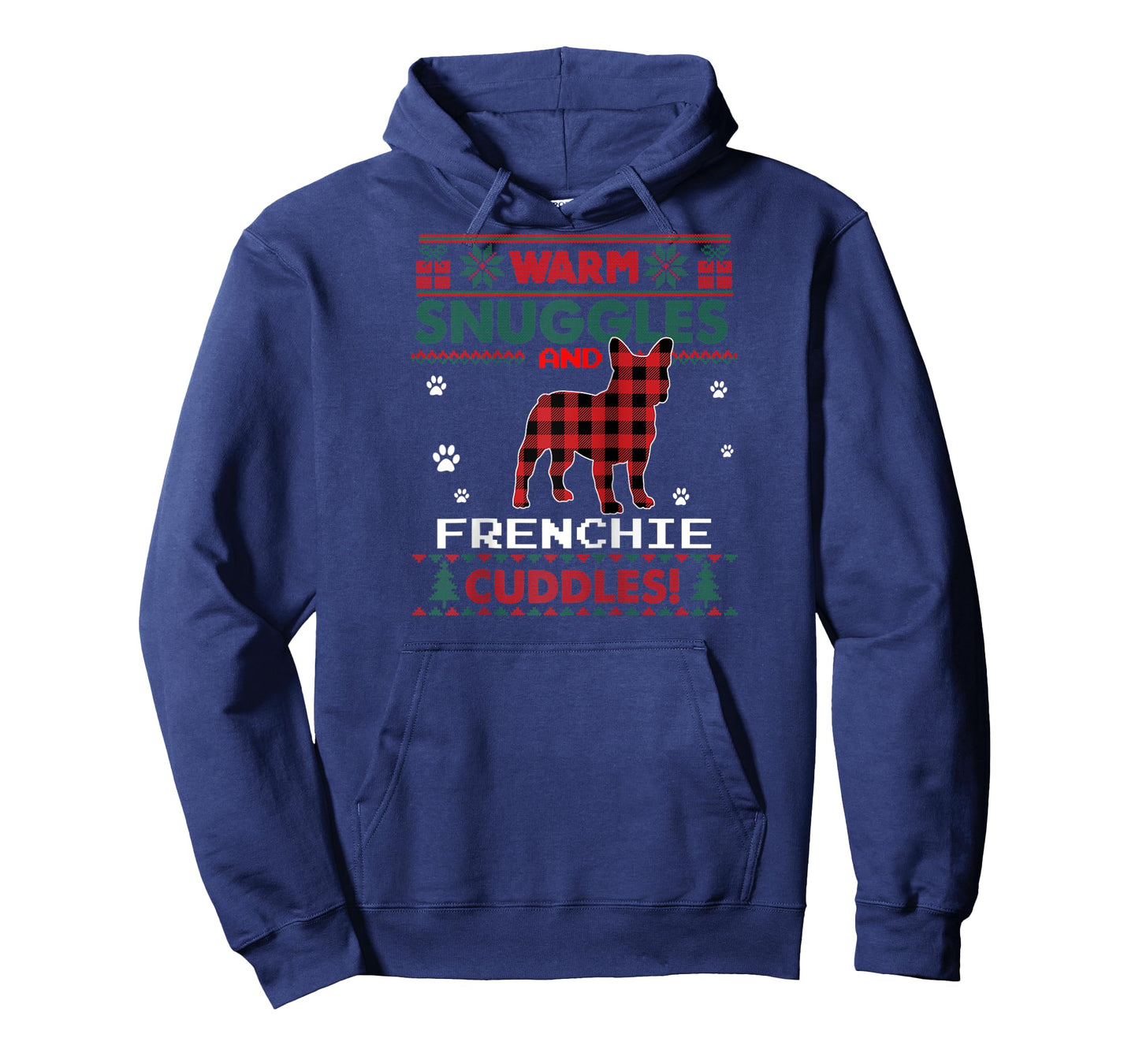French Bulldog Christmas Pajama Shirt Ugly Christmas Sweater Raglan Baseball Tee
