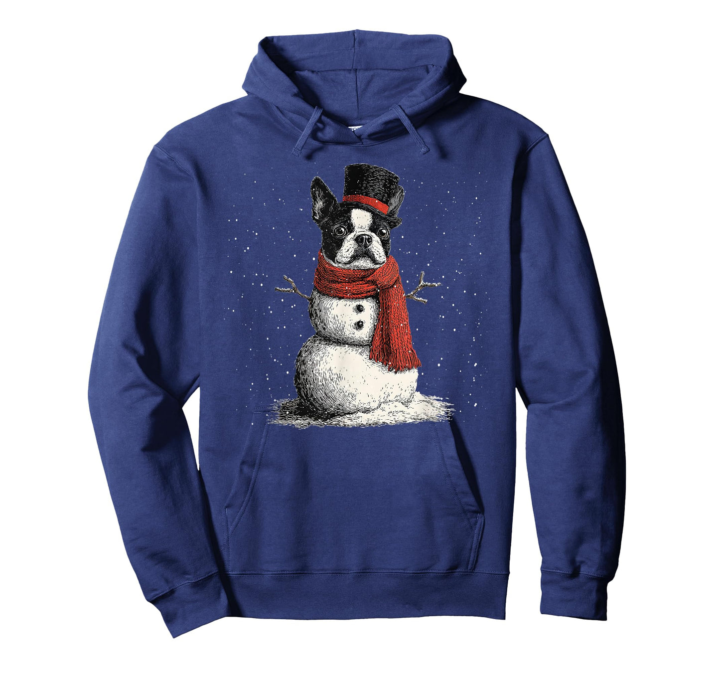 Funny Boston Terrier Dog Christmas Snowman Xmas Pajama T-Shirt